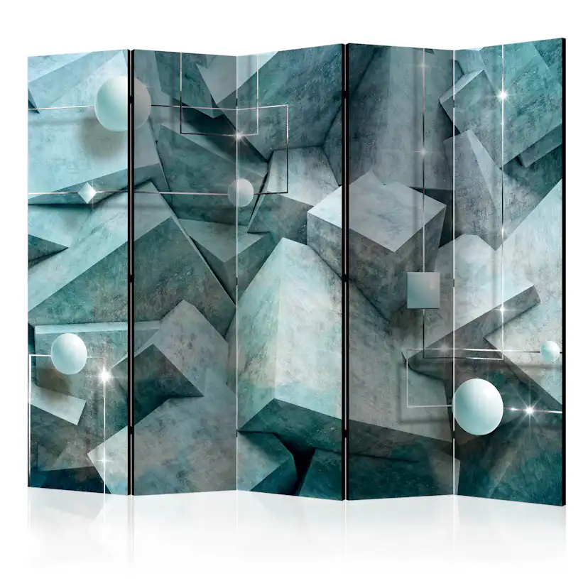 Rumsavdelare Skärmvägg Arkiio Concrete Cubes Green II 225x172 cm