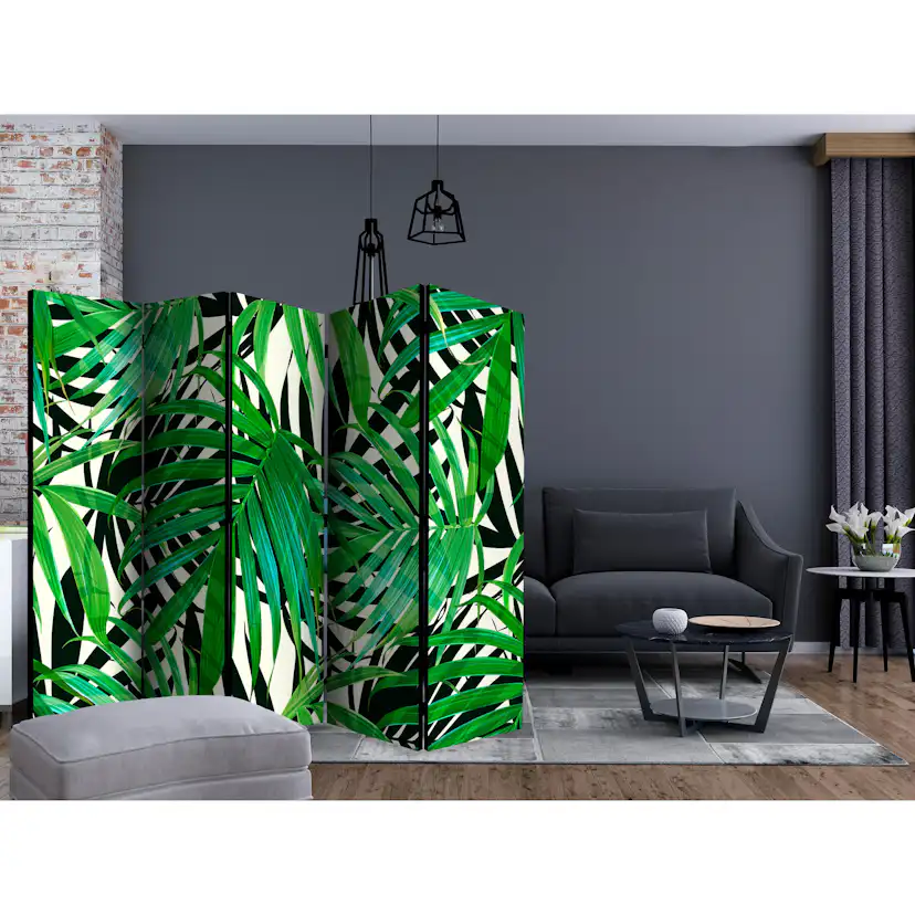 Rumsavdelare Skärmvägg Arkiio Tropical Leaves II 225x172 cm