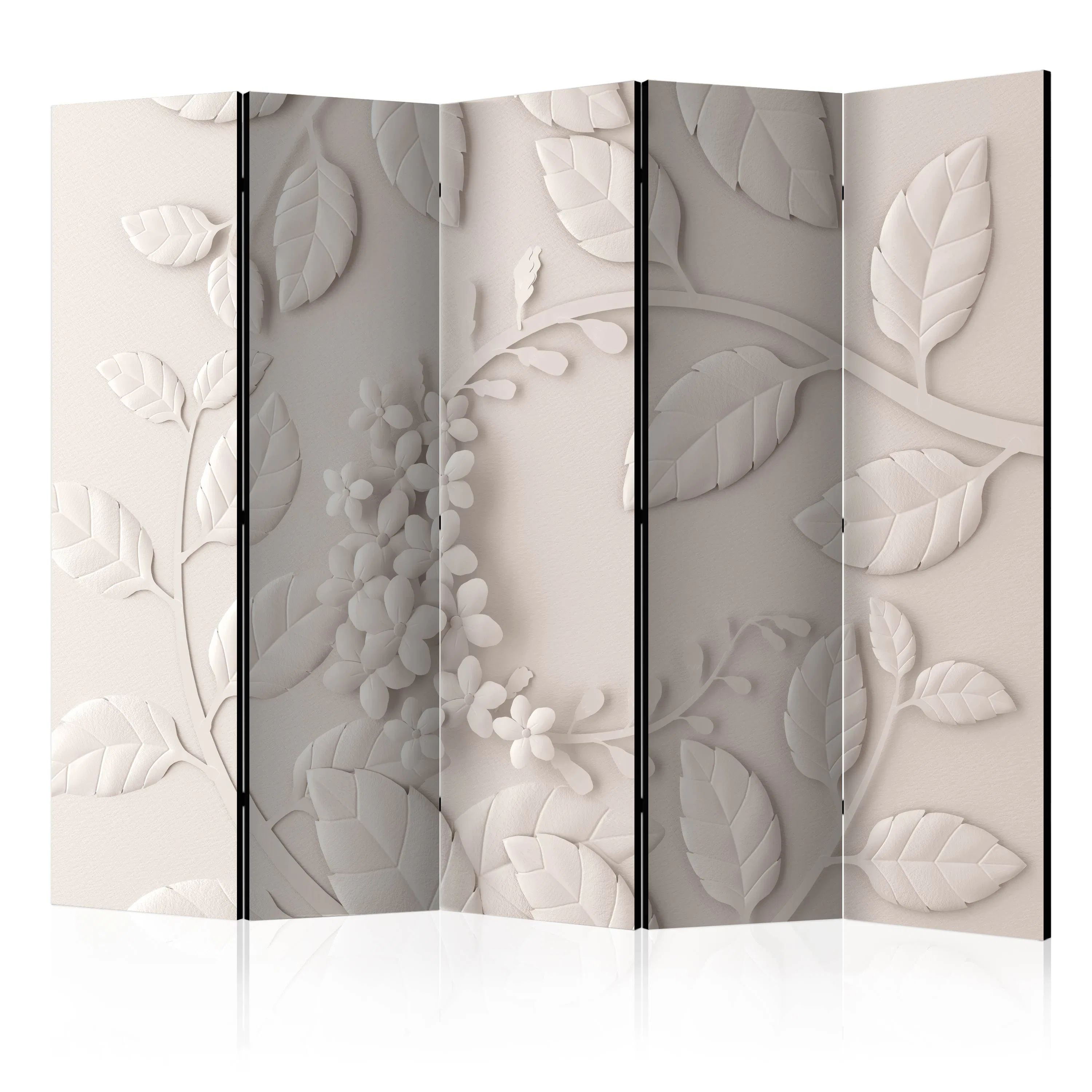 Rumsavdelare Skärmvägg Arkiio Paper Flowers Cream II 225x172 cm