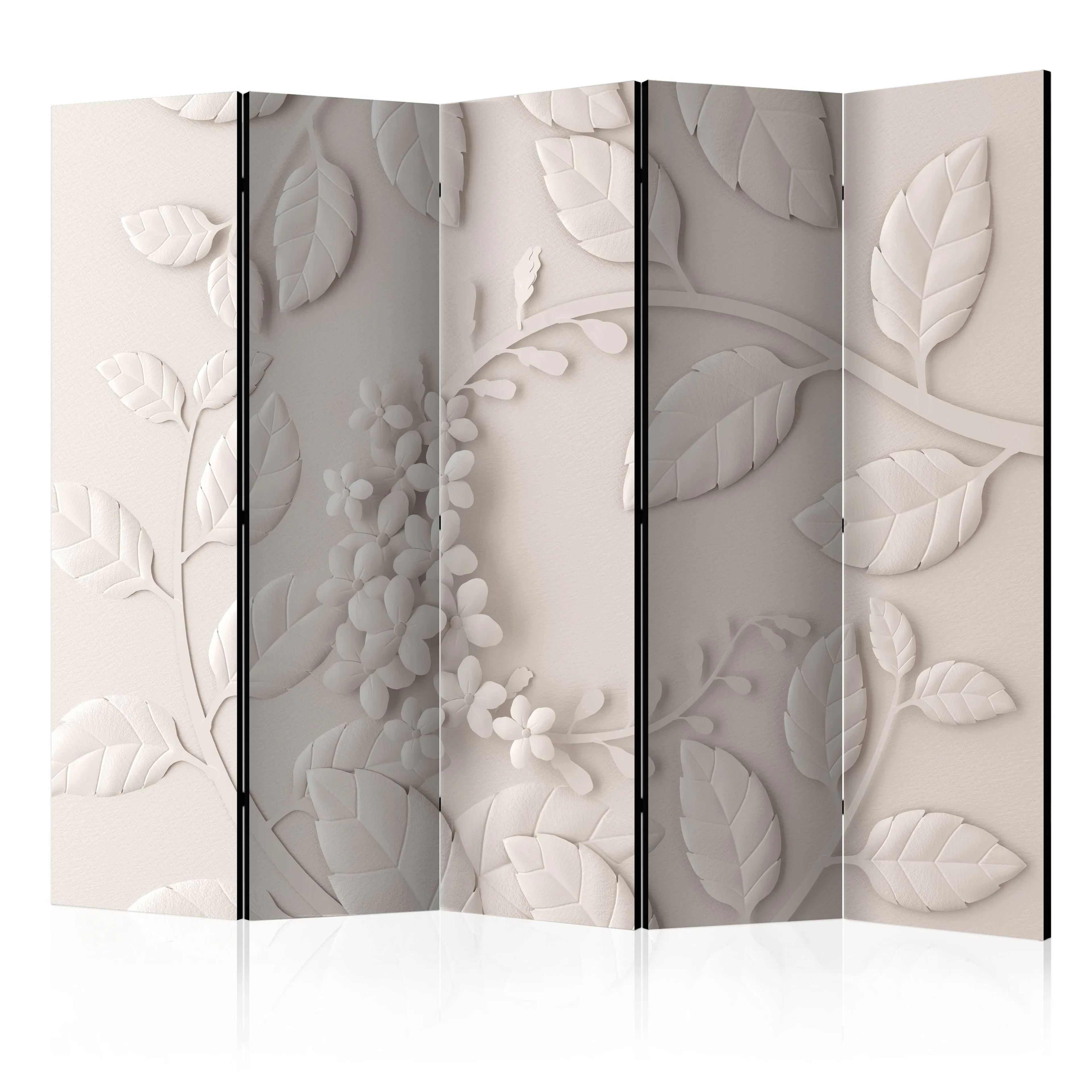 Rumsavdelare Skärmvägg Arkiio Paper Flowers Cream II 225x172 cm