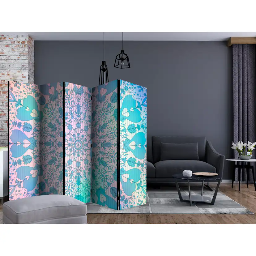 Rumsavdelare Skärmvägg Arkiio Girly Mandala Blue II 225x172 cm