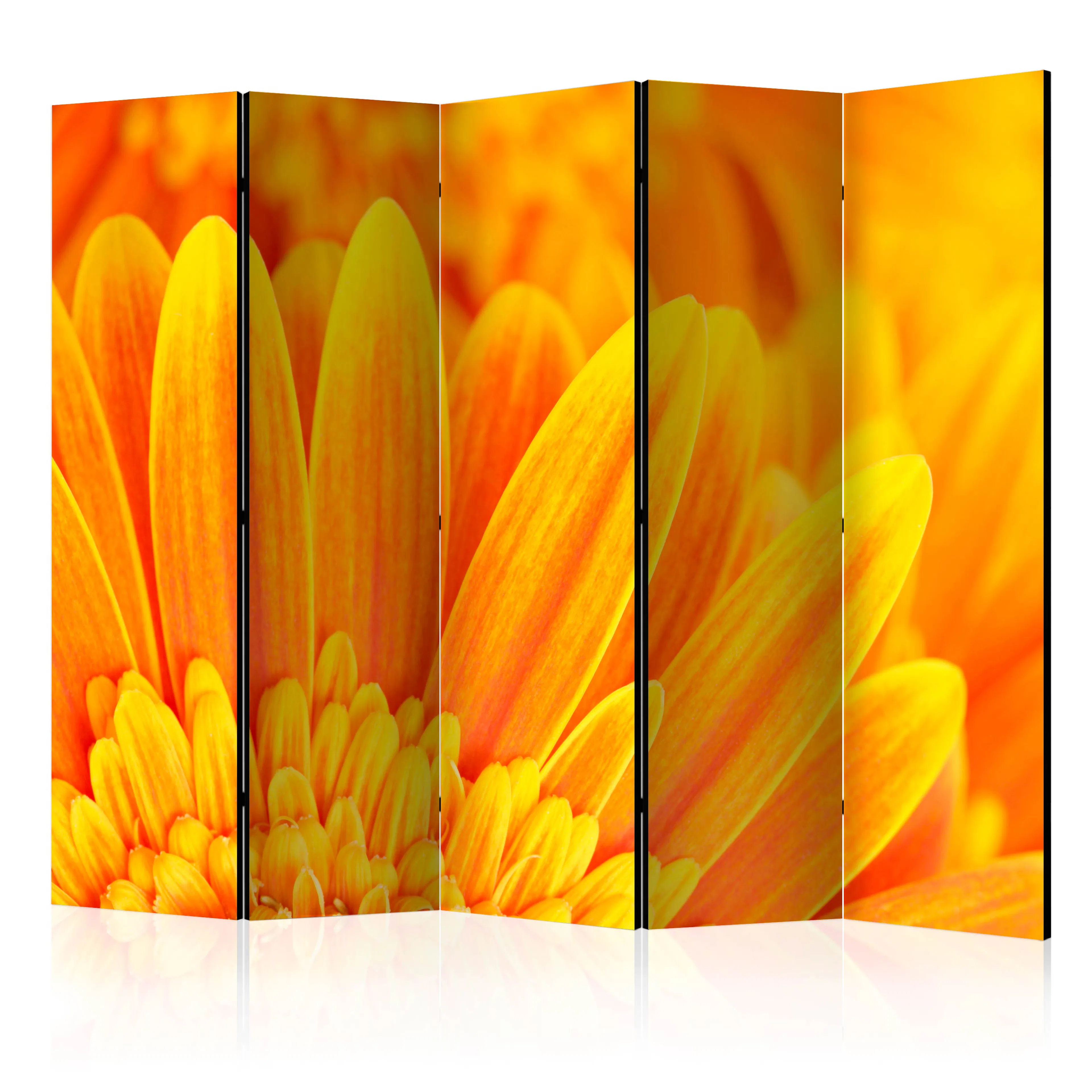 Rumsavdelare Skärmvägg Arkiio Yellow Gerbera Daisies II 225x172 cm