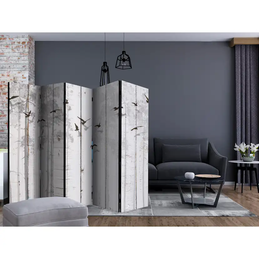 Rumsavdelare Skärmvägg Arkiio Birds on Boards II 225x172 cm