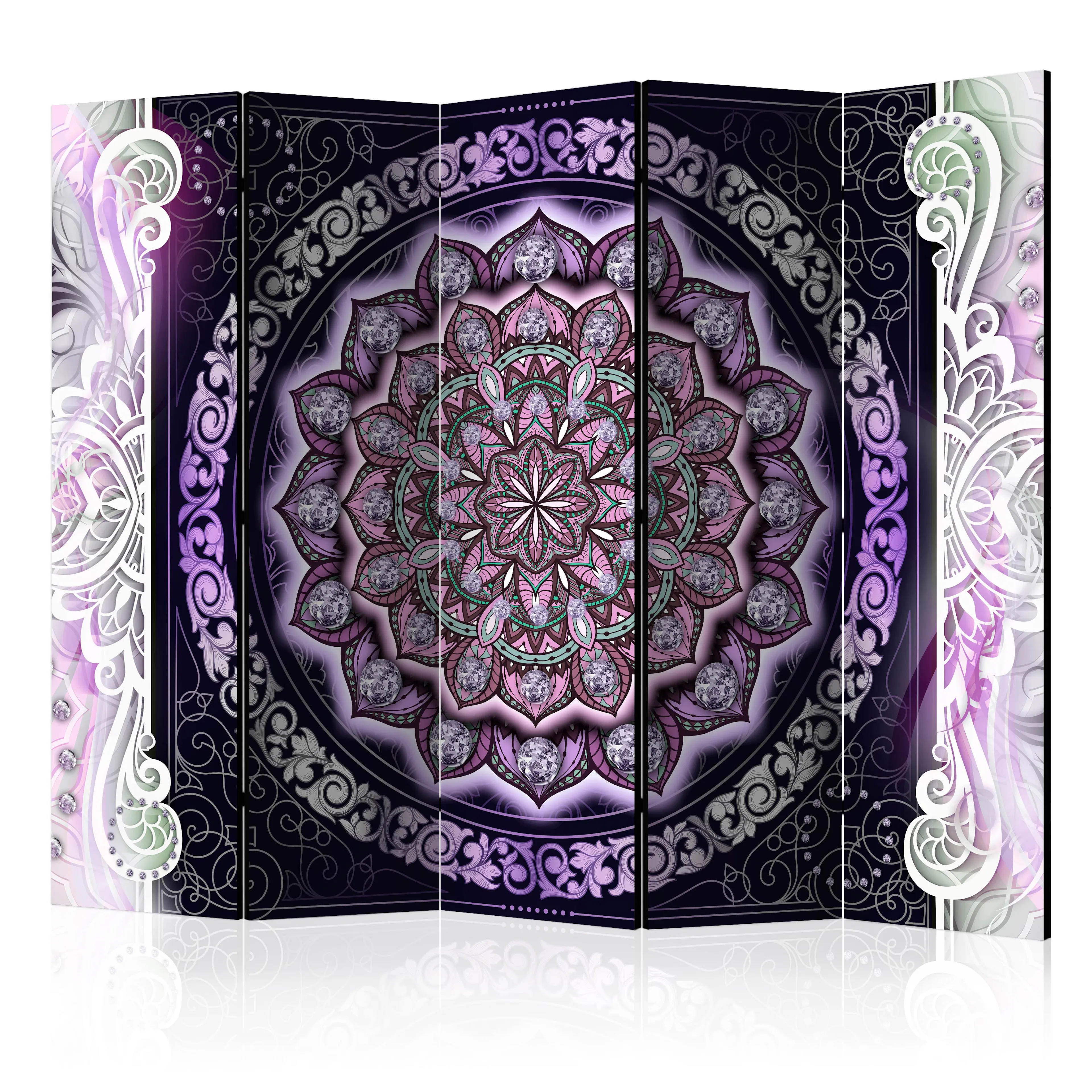 Rumsavdelare Skärmvägg Arkiio Round Stained Glass Violet II 225x172 cm