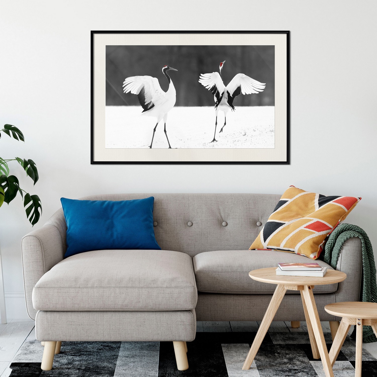 Poster Artgeist Affisch Dancing Cranes