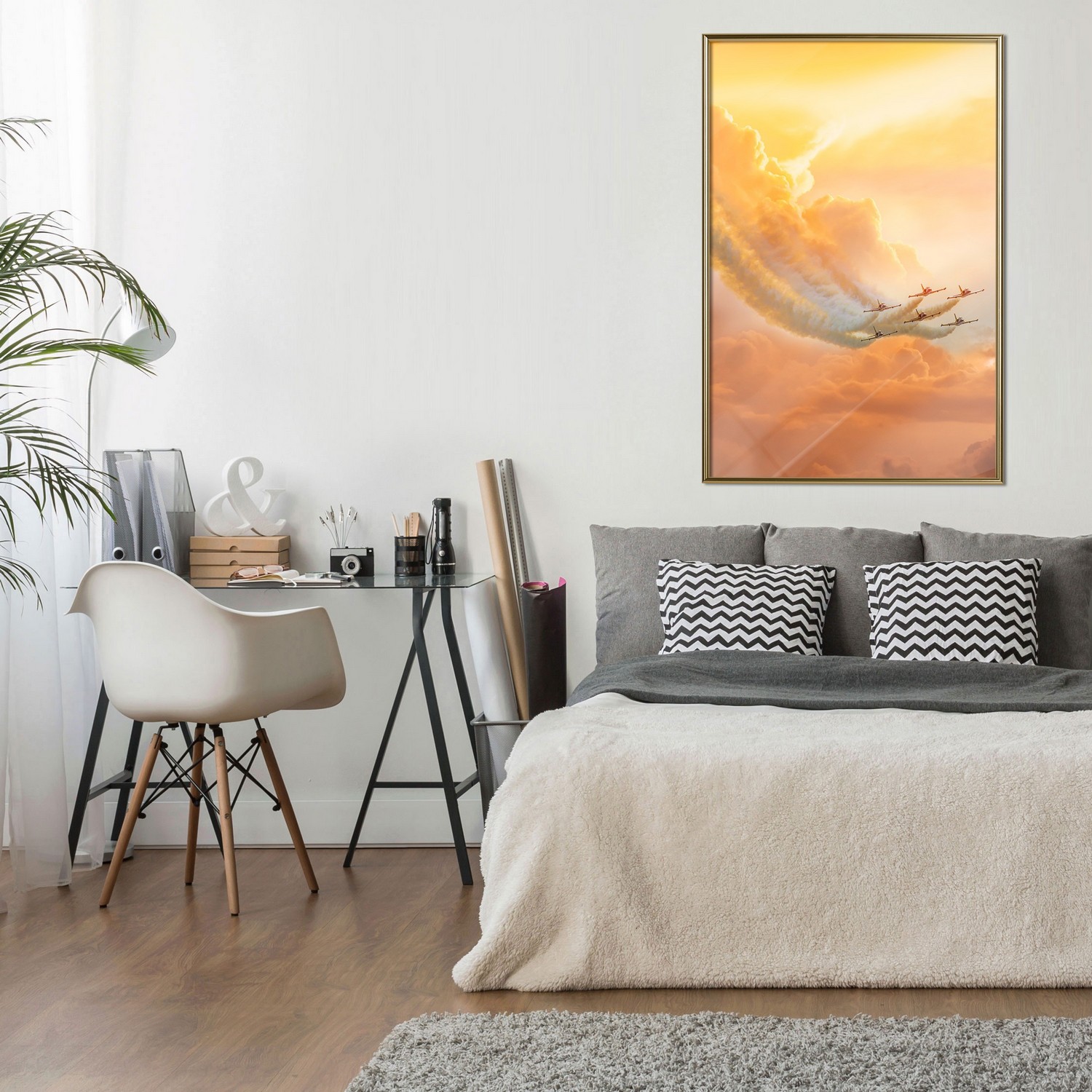 Poster Artgeist Affisch Airplanes in the Clouds