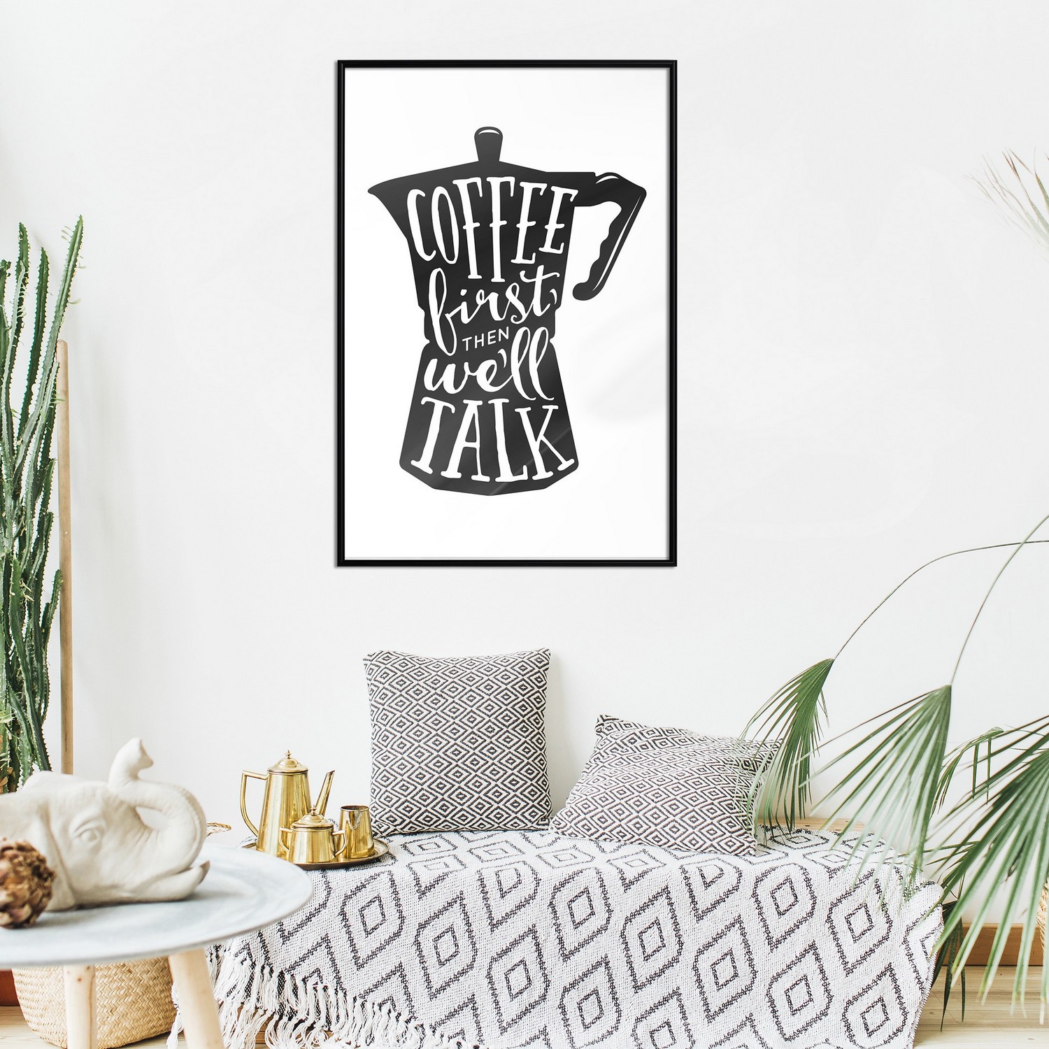 Poster Artgeist Affisch Coffee First Then We'll Talk