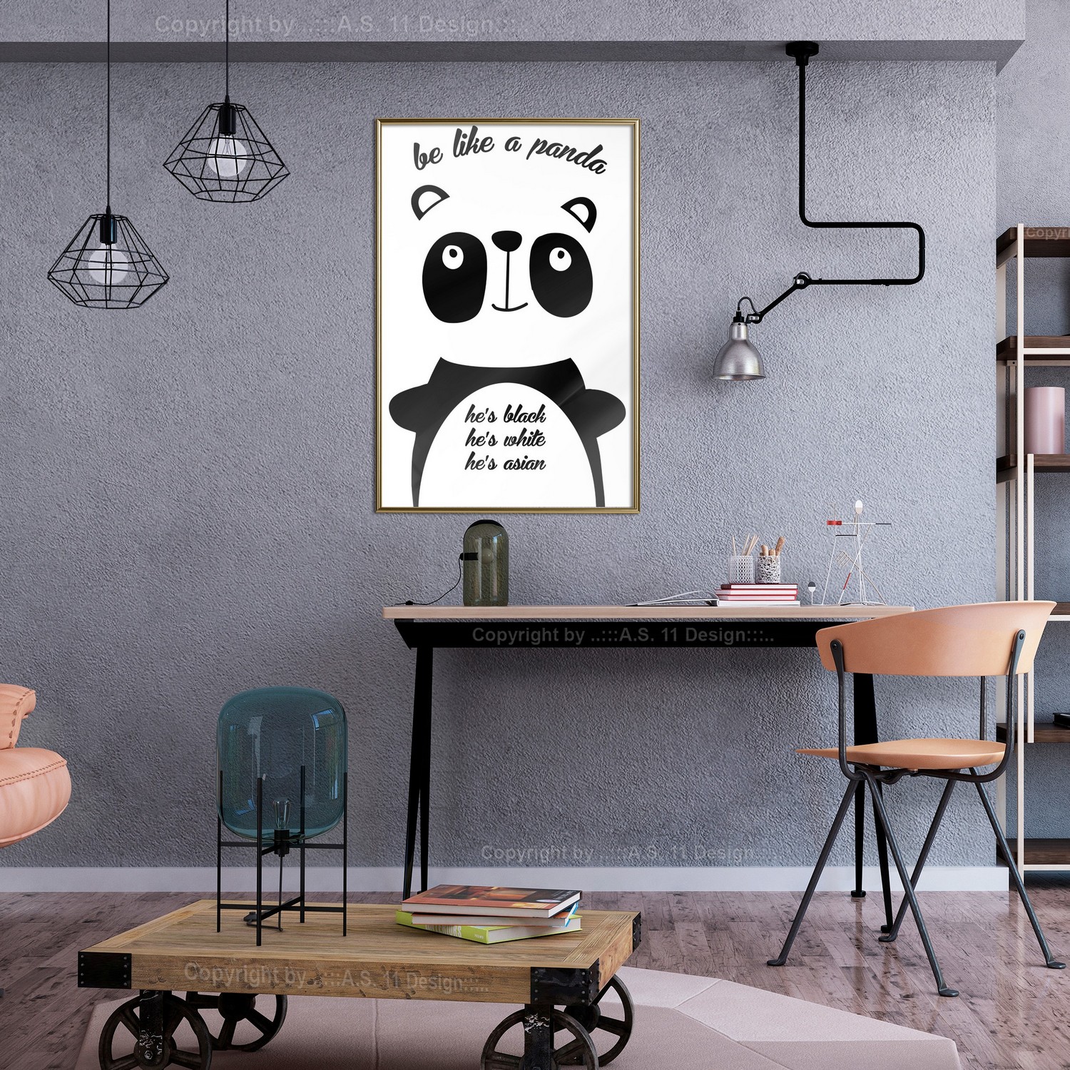 Poster Artgeist Affisch Be Like a Panda