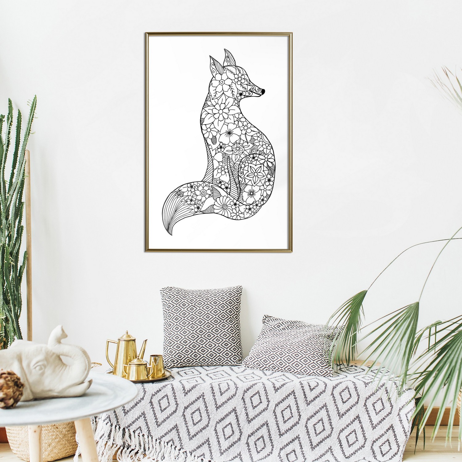 Poster Artgeist Affisch Flower Fox