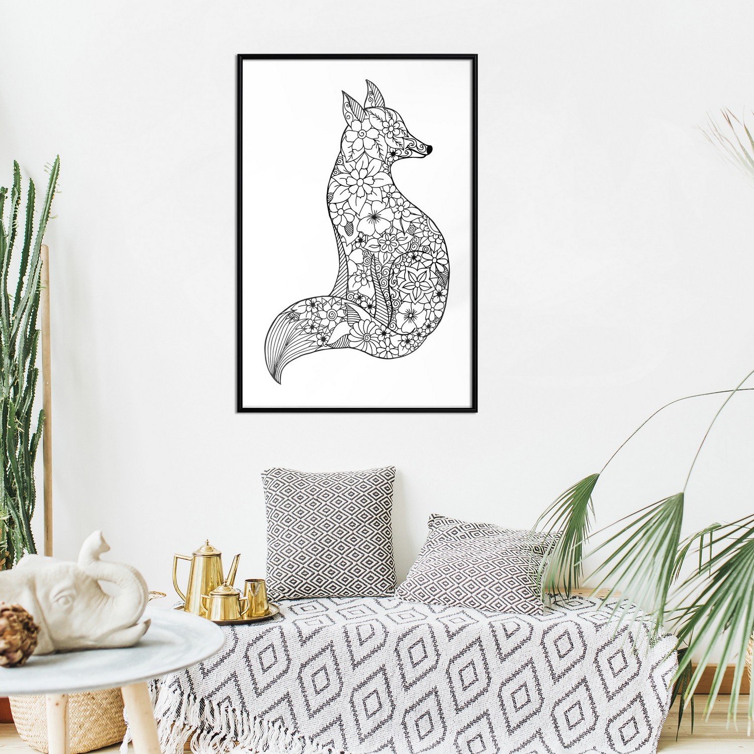 Poster Artgeist Affisch Flower Fox