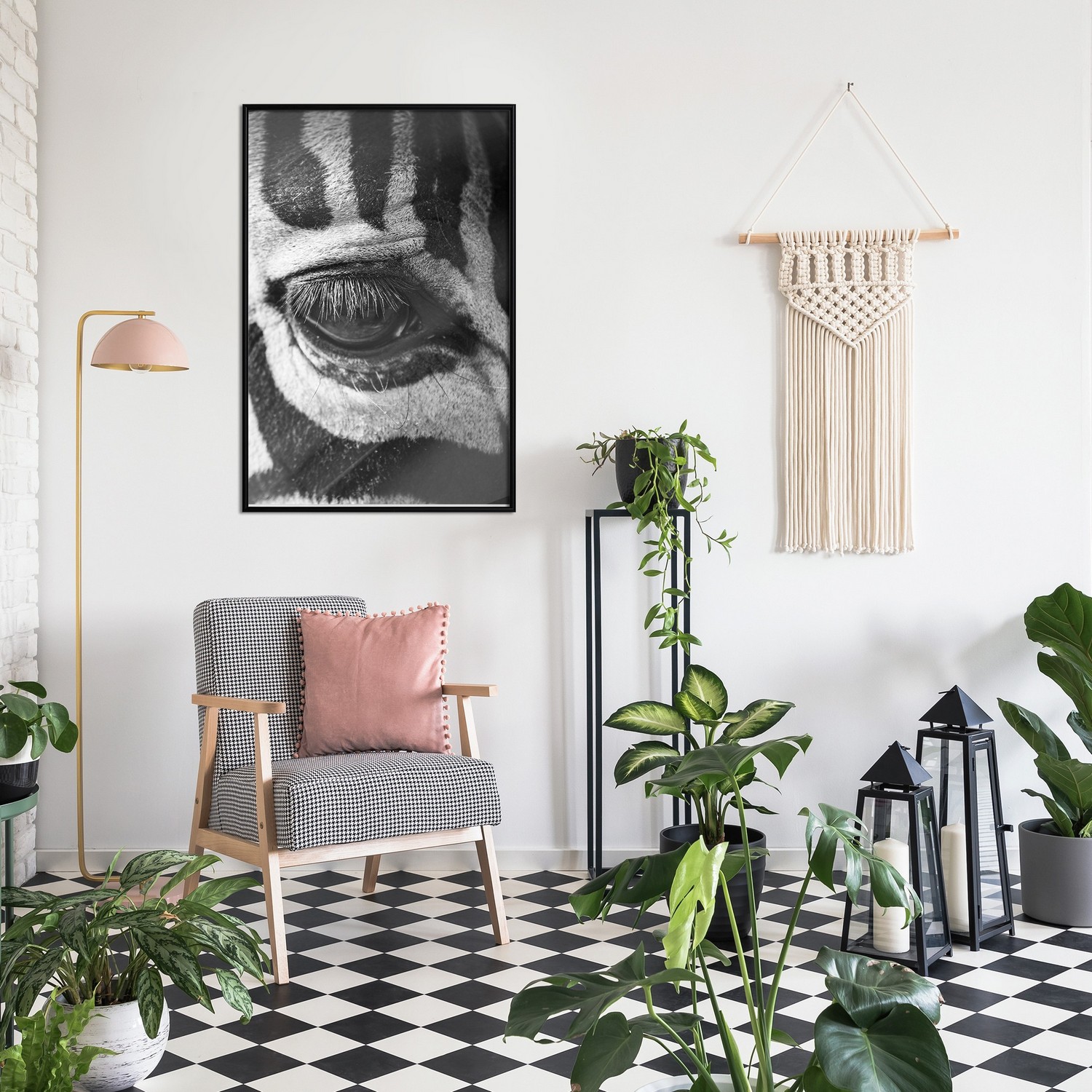 Poster Artgeist Affisch Zebra Eye