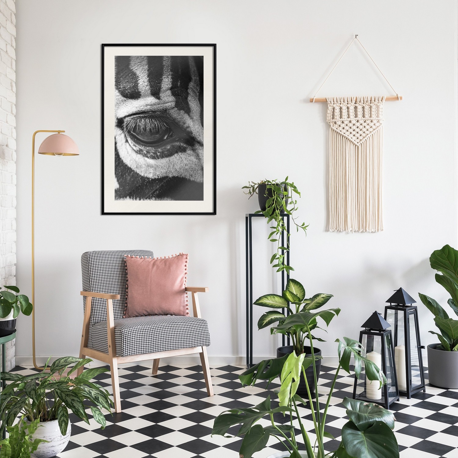 Poster Artgeist Affisch Zebra Eye