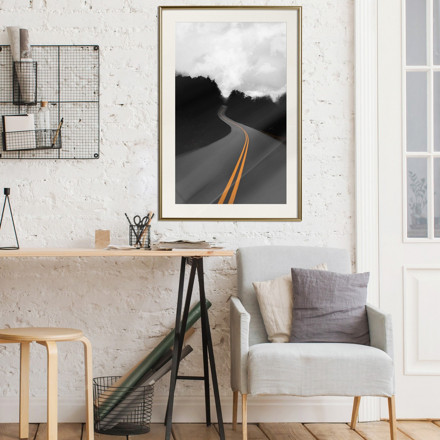 Poster Artgeist Affisch Double Solid Line