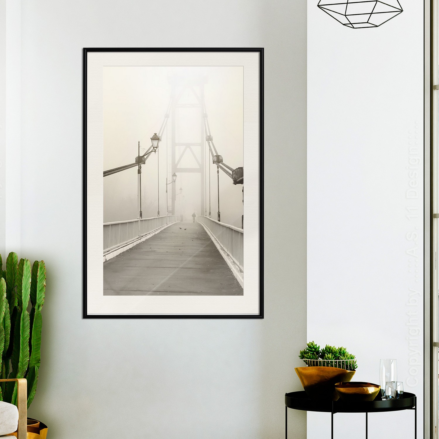 Poster Artgeist Affisch Bridge in the Fog