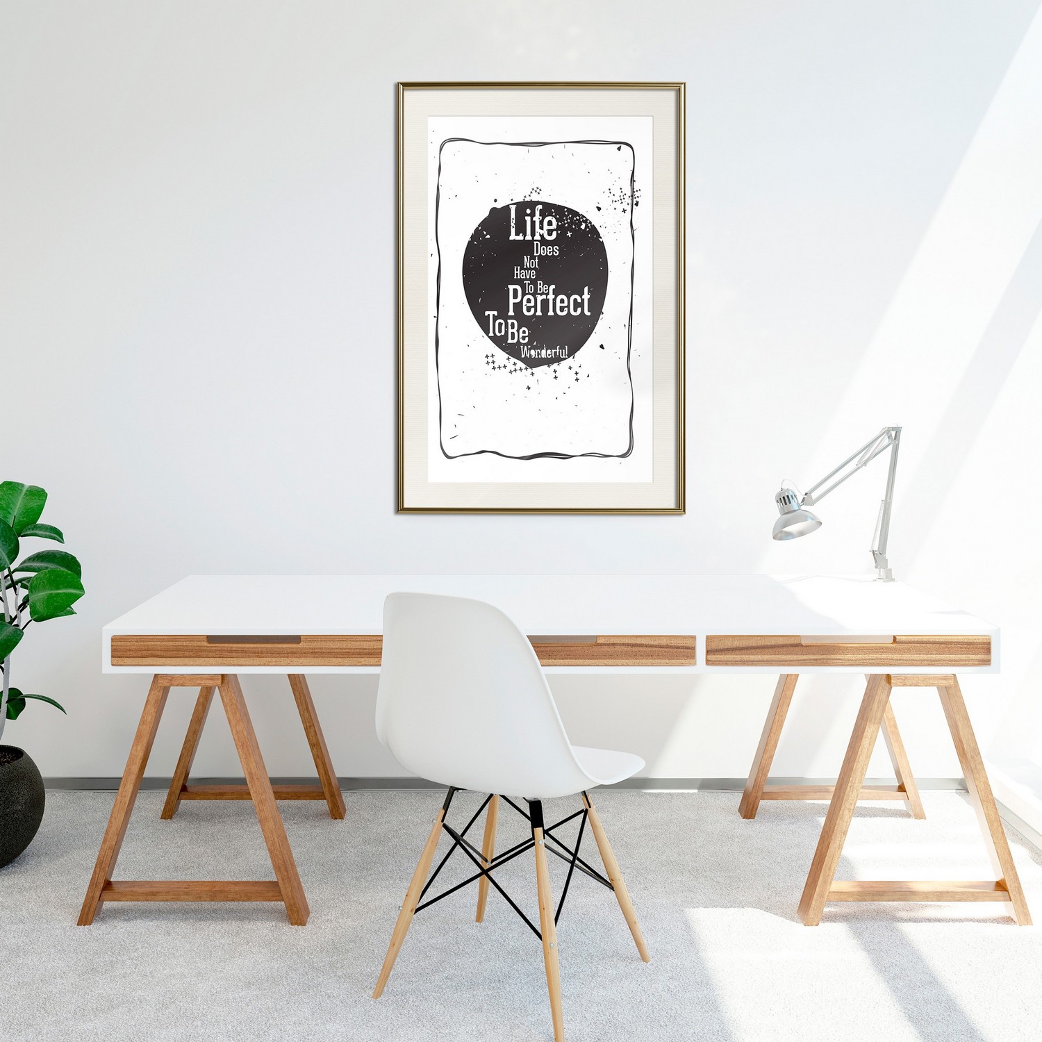 Poster Artgeist Affisch Life Does Not Have To Be Perfect To Be Wonderful