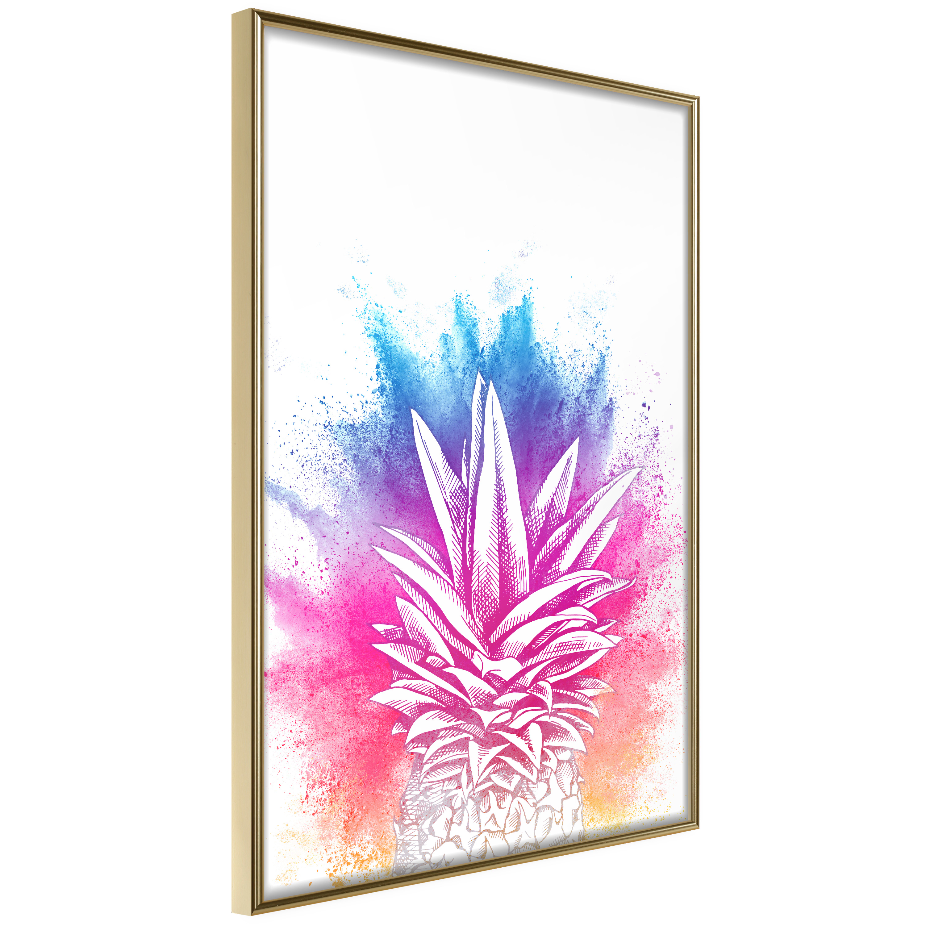 Poster Artgeist Affisch Colourful Pineapple