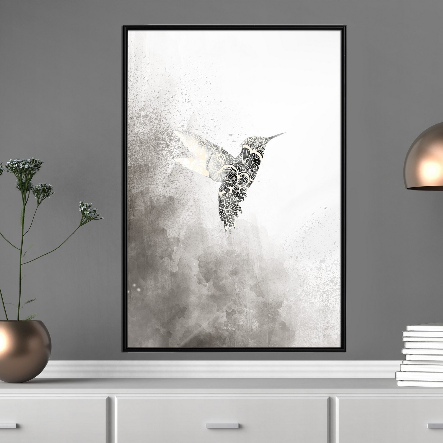 Poster Artgeist Affisch Ethnic Hummingbird