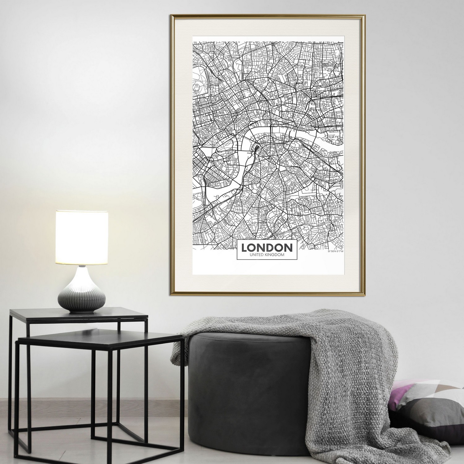 Poster Artgeist Affisch Map of London