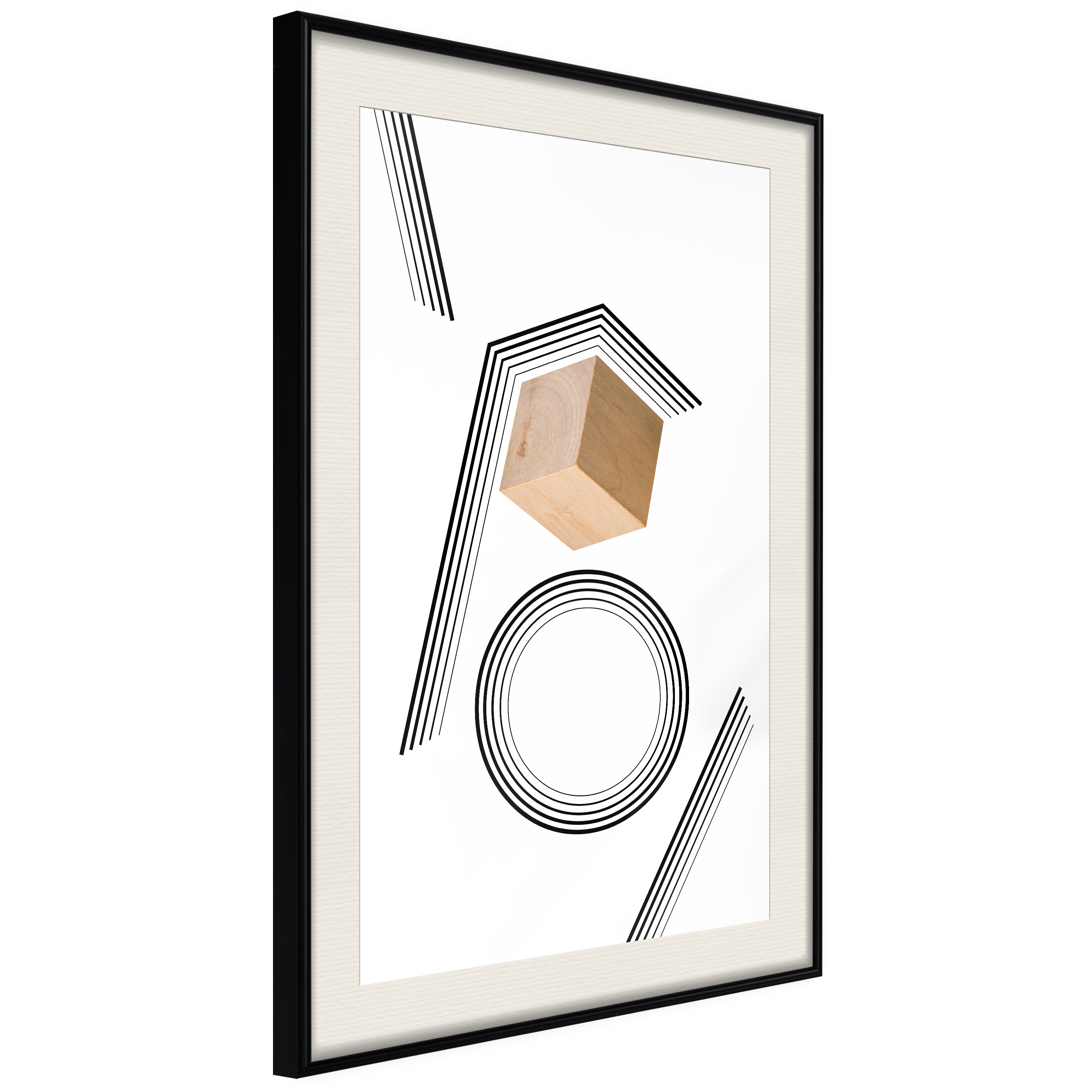 Poster Artgeist Affisch Wooden Cube