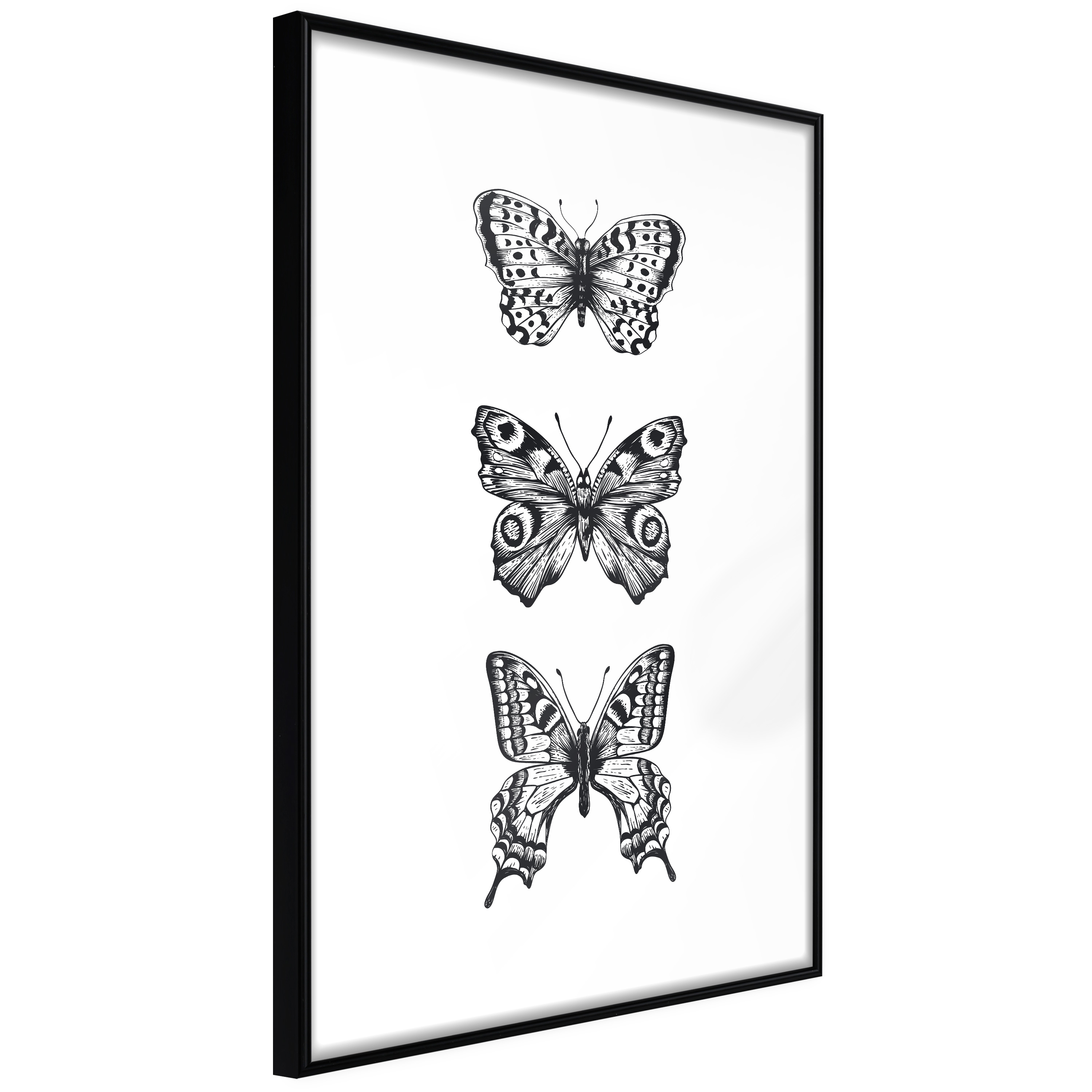 Poster Artgeist Affisch Three Butterflies