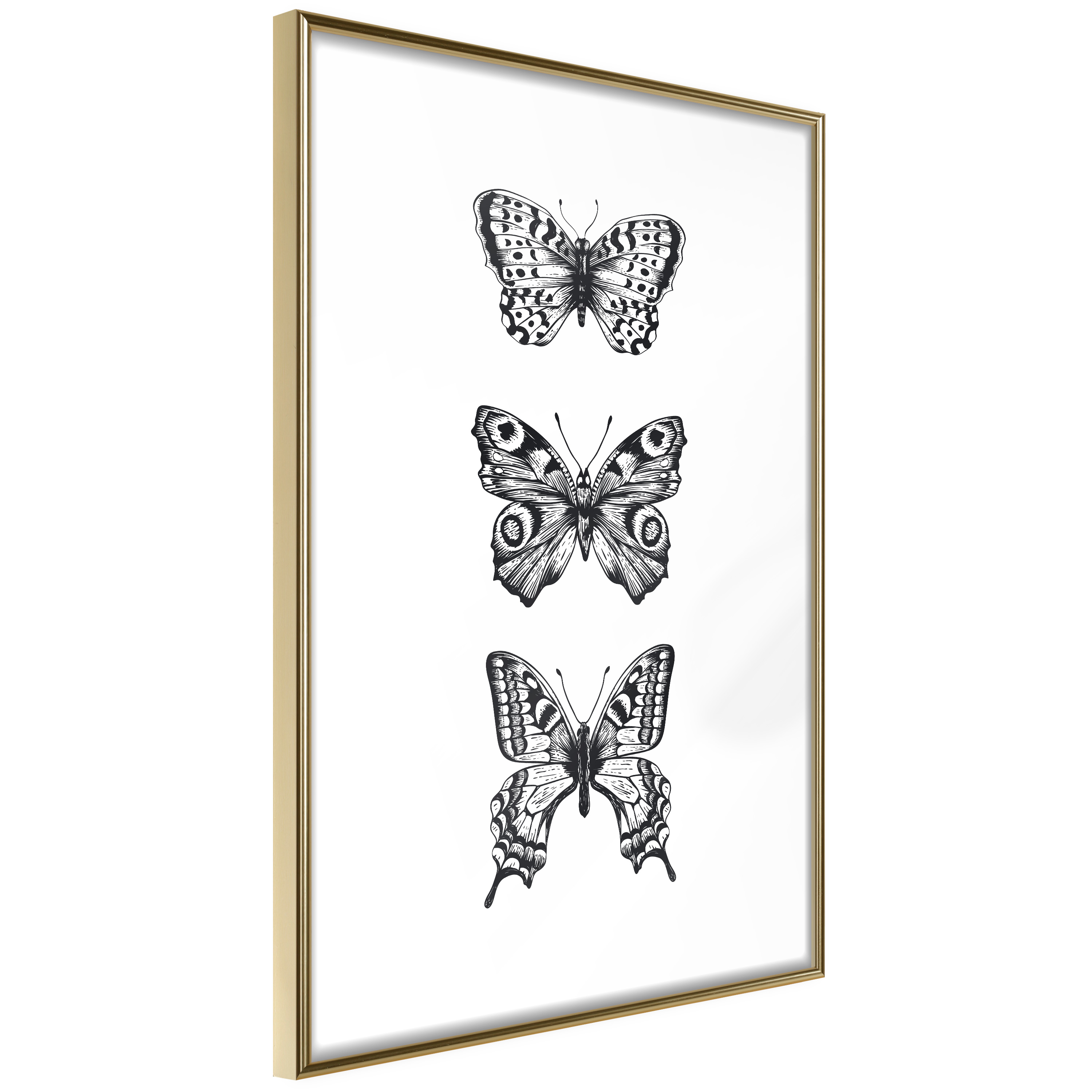 Poster Artgeist Affisch Three Butterflies