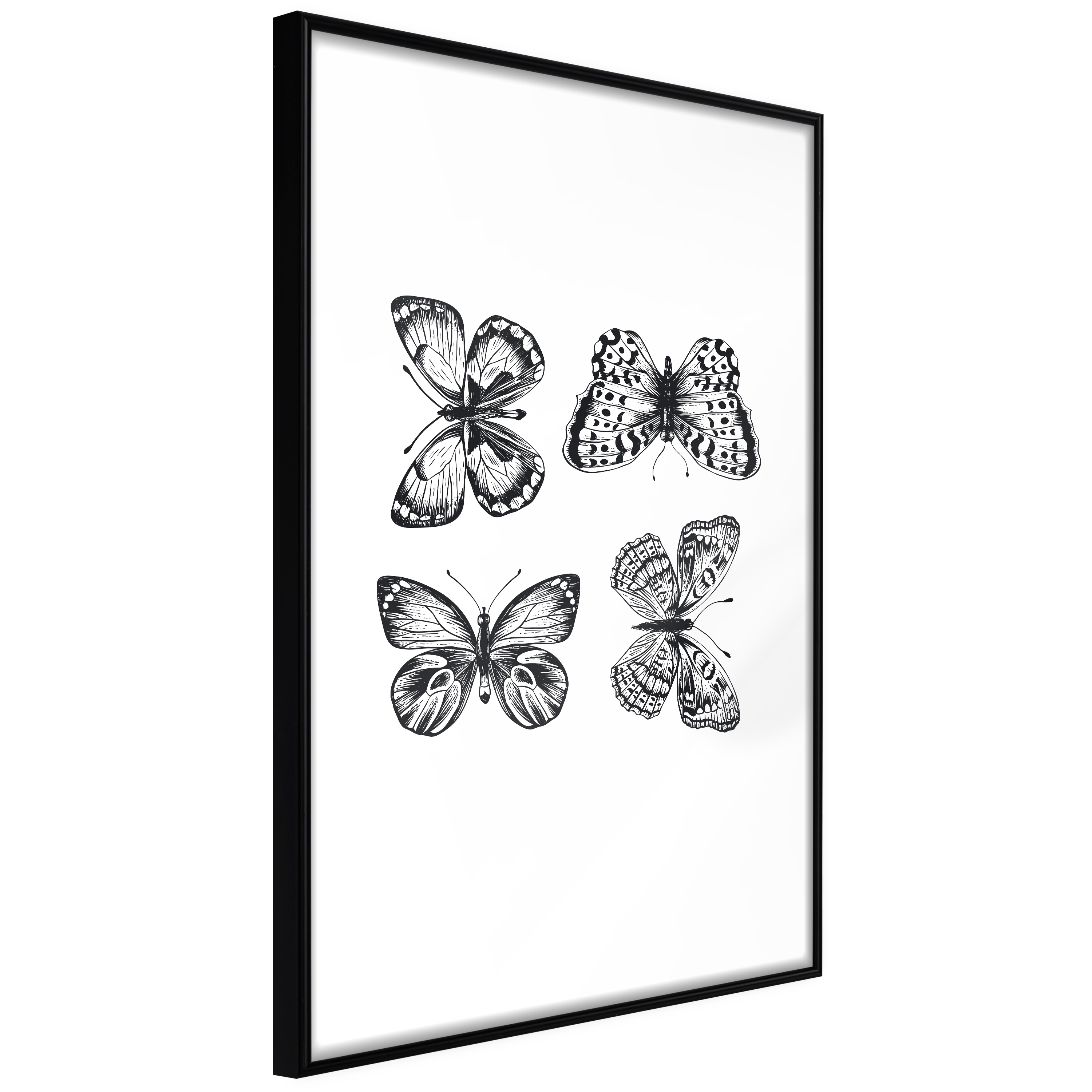 Poster Artgeist Affisch Four Butterflies