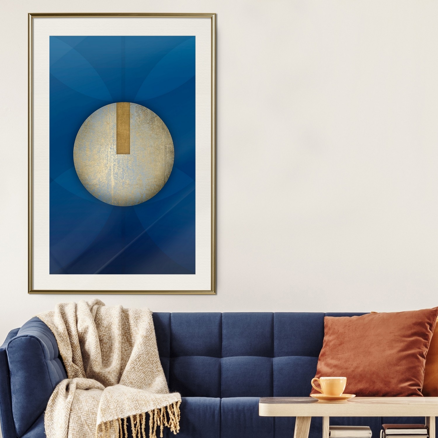 Poster Artgeist Affisch Indigo Abstraction