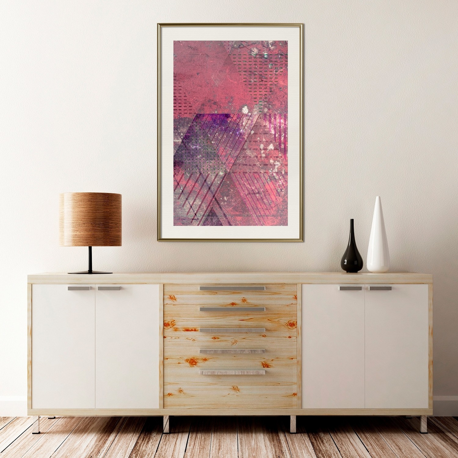 Poster Artgeist Affisch Crimson Abstraction