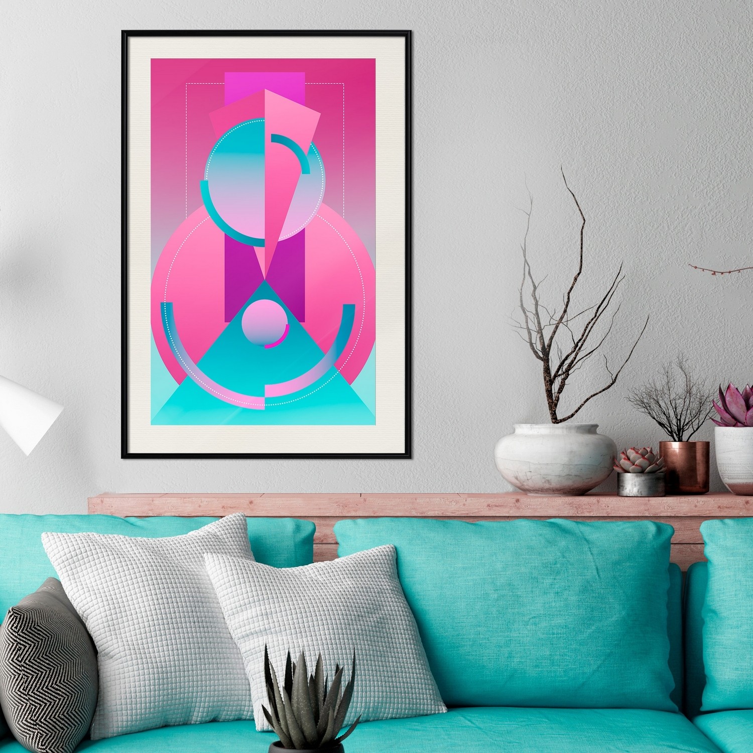 Poster Artgeist Affisch Geometric Locomotive