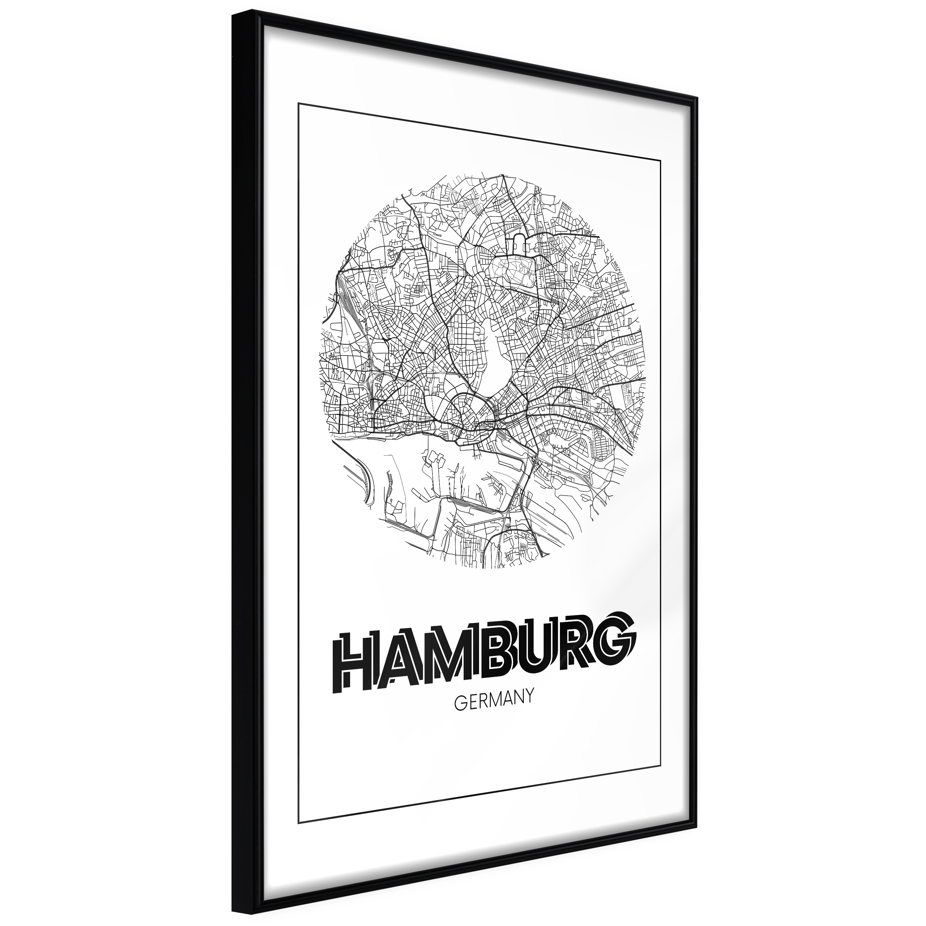 Poster Artgeist Affisch Retro Hamburg