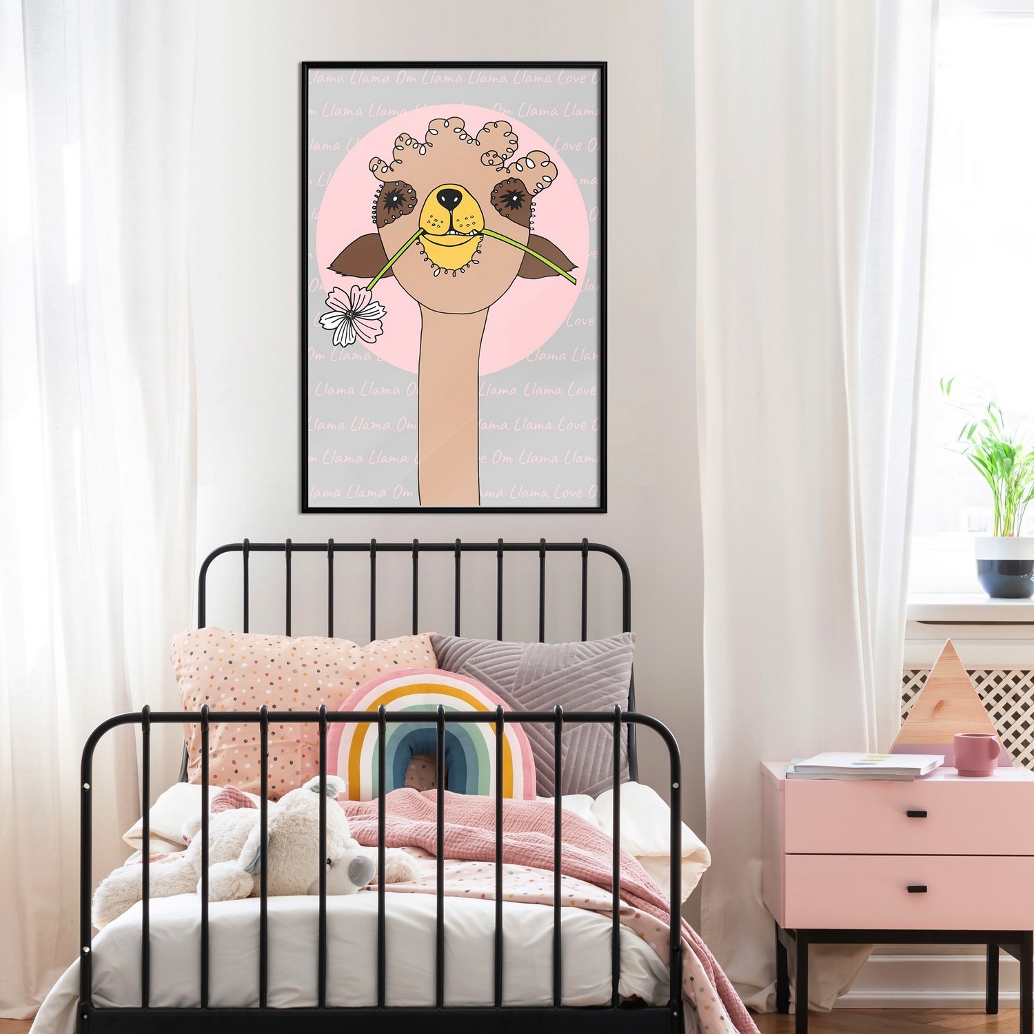 Poster Artgeist Affisch Happy Llama