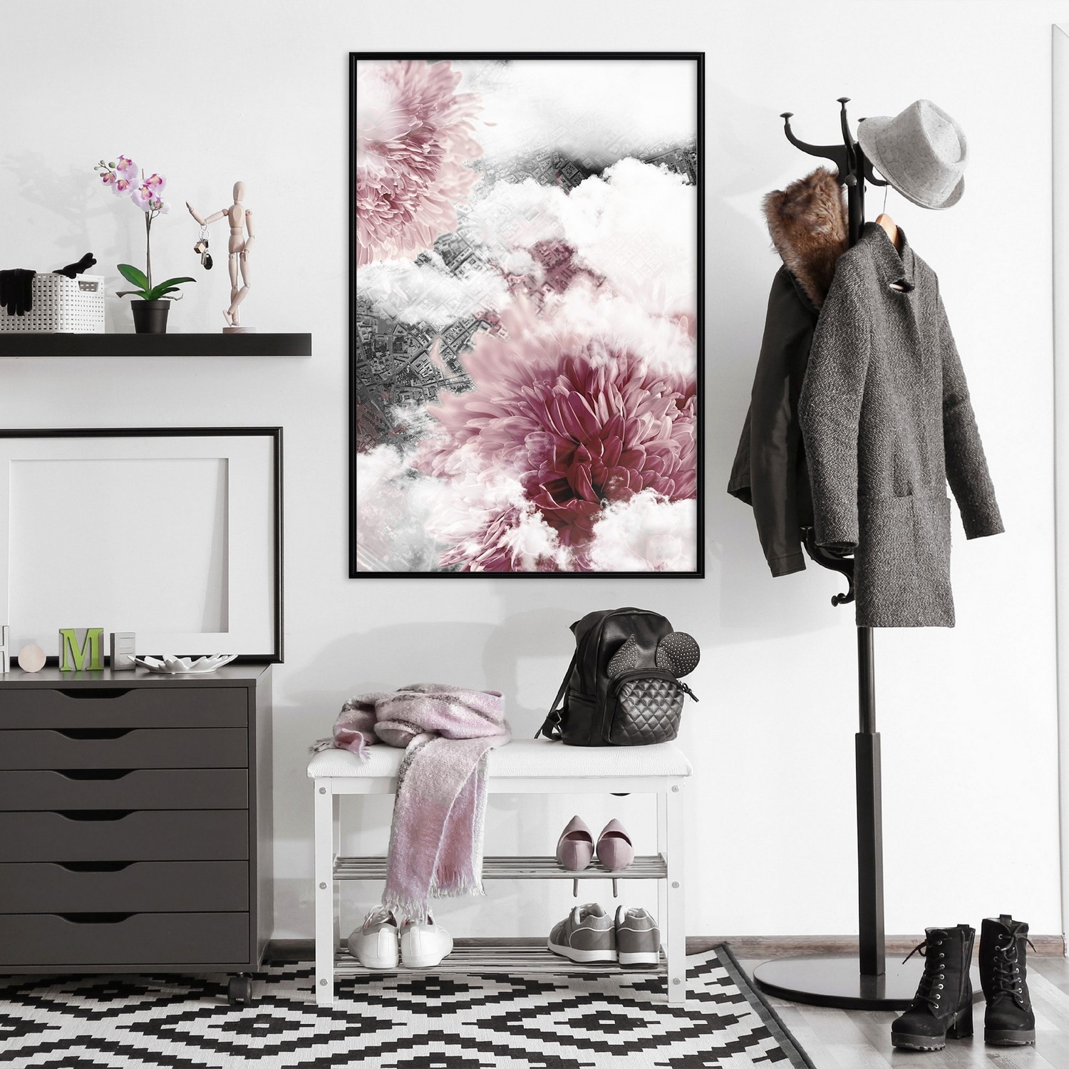 Poster Artgeist Affisch Flowers in the Clouds