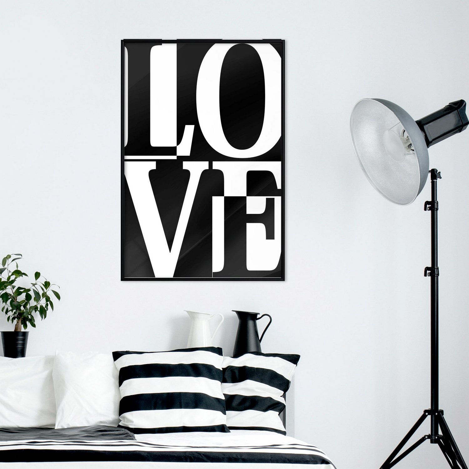 Poster Artgeist Affisch Black and White Love
