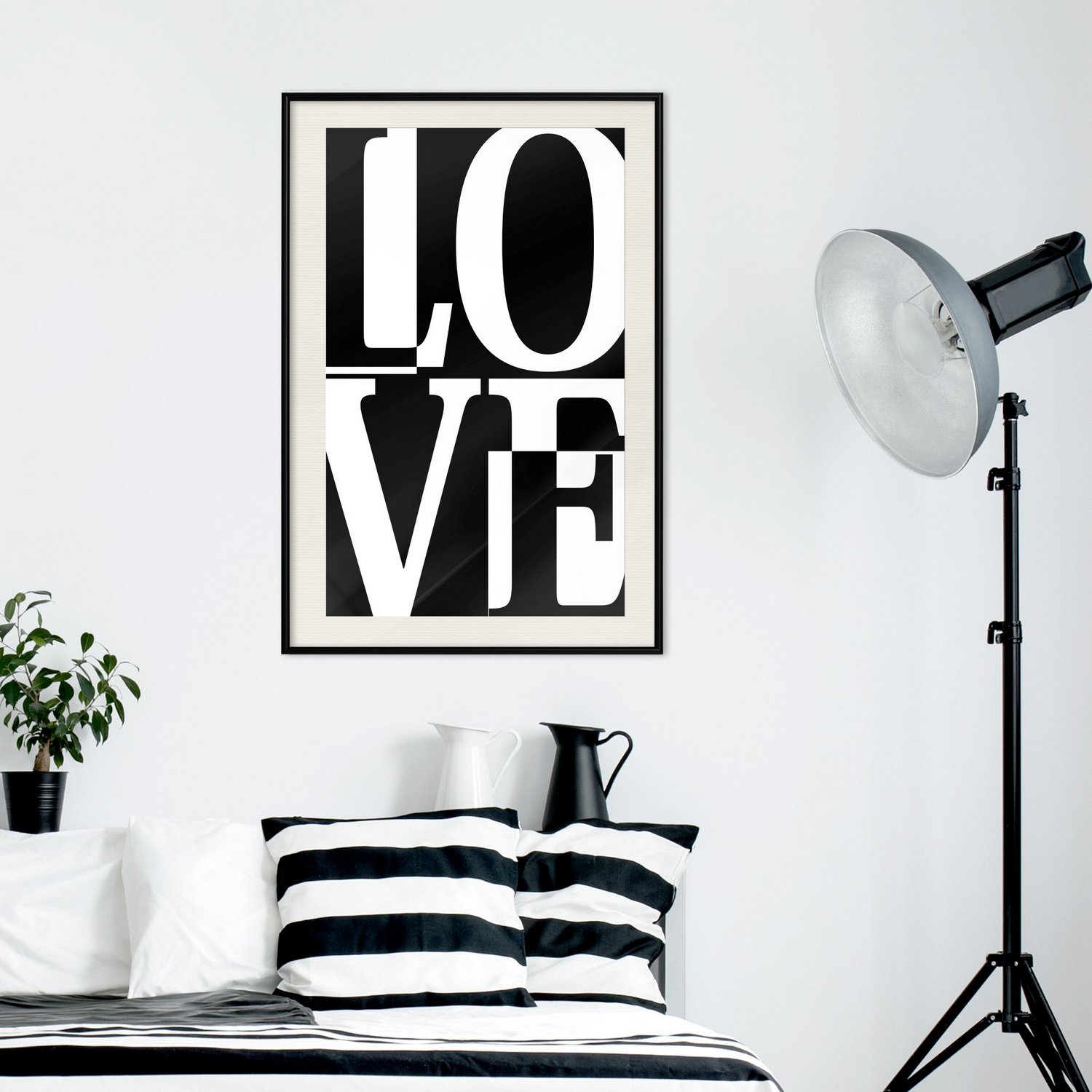 Poster Artgeist Affisch Black and White Love