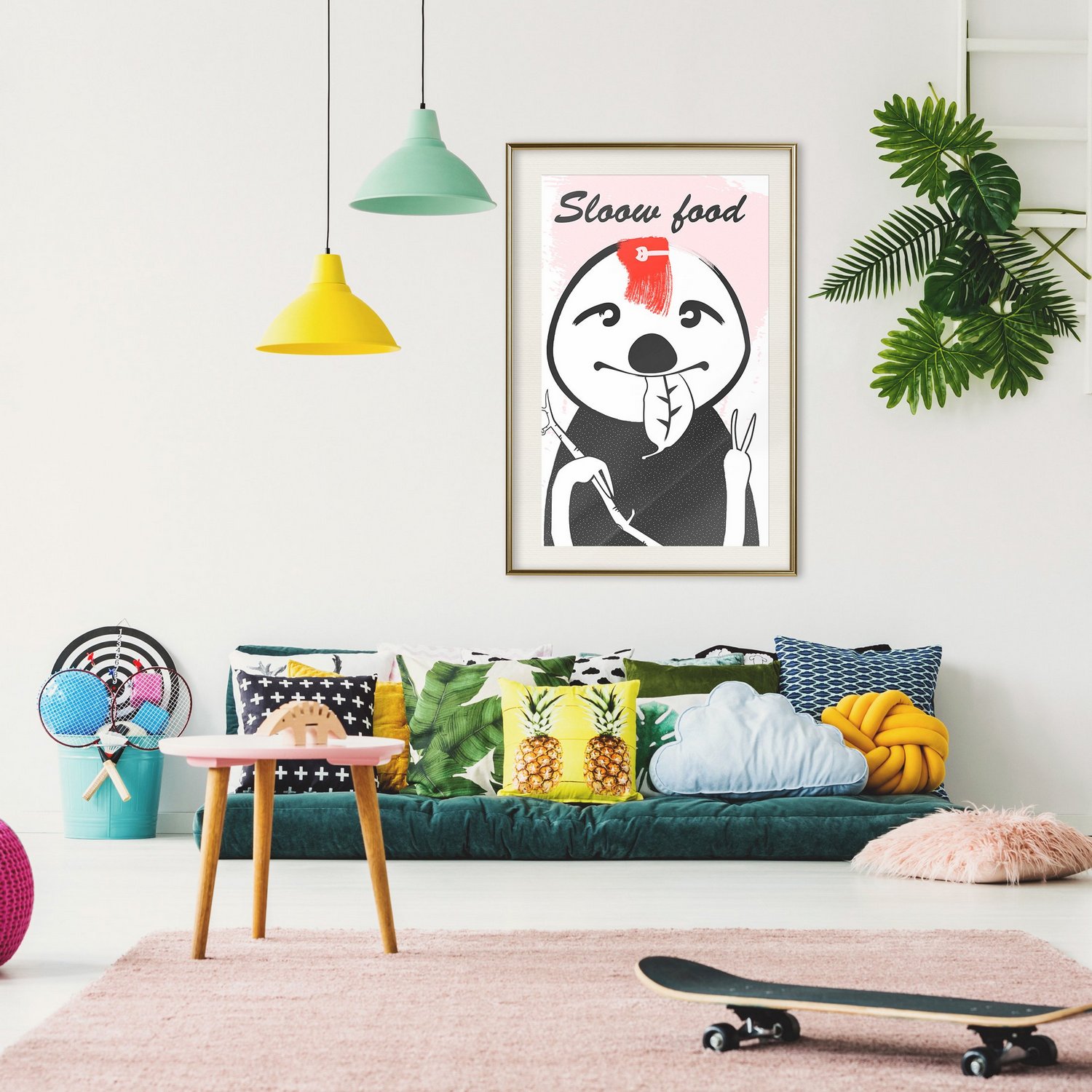 Poster Artgeist Affisch Sloth Trendsetter