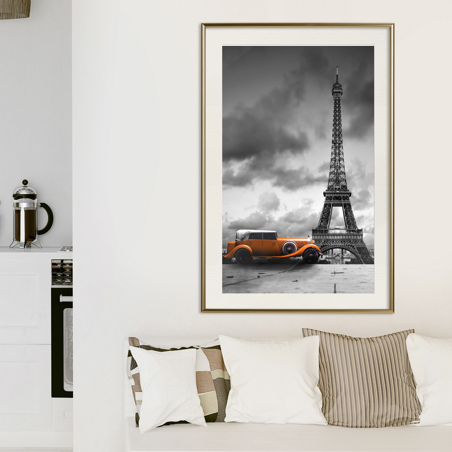 Poster Artgeist Affisch Orange Car