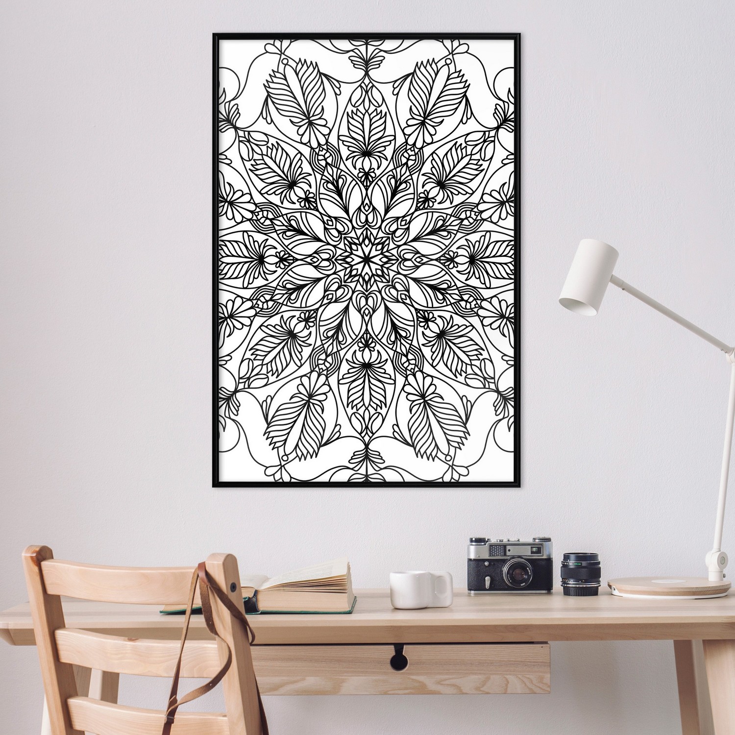 Poster Artgeist Affisch Black Mandala