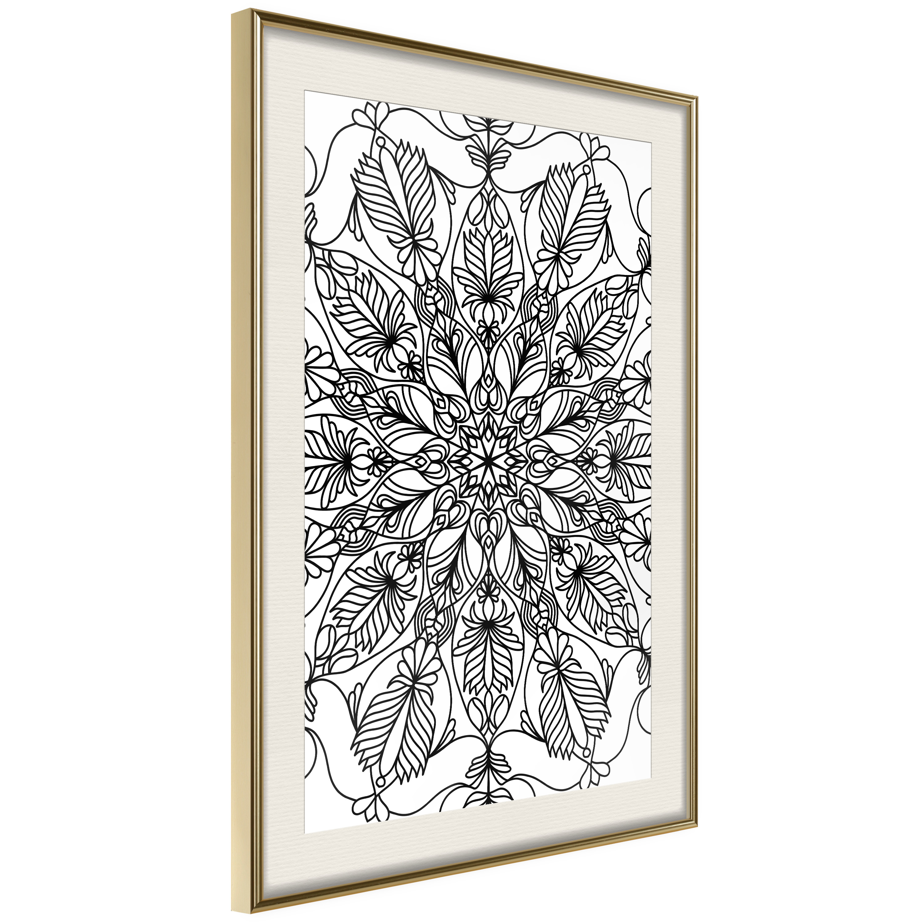 Poster Artgeist Affisch Black Mandala