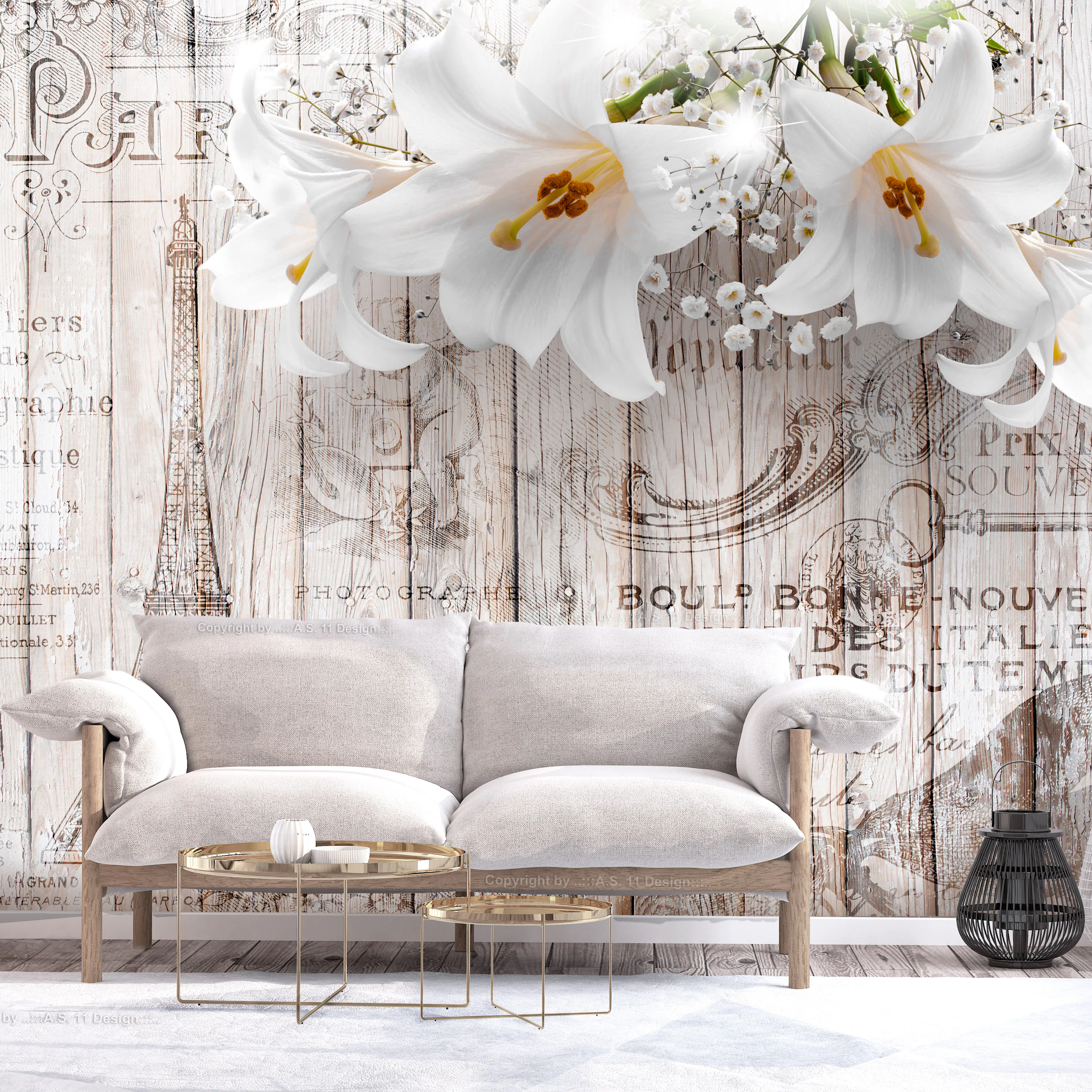 Fototapet Arkiio Självhäftande Parisian Lilies