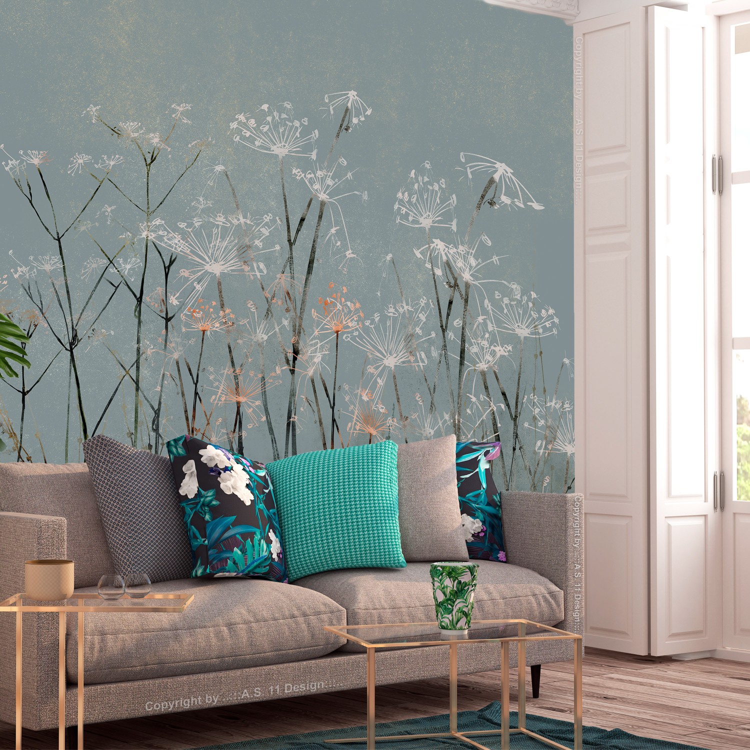 Fototapet Arkiio Garlic Flowers