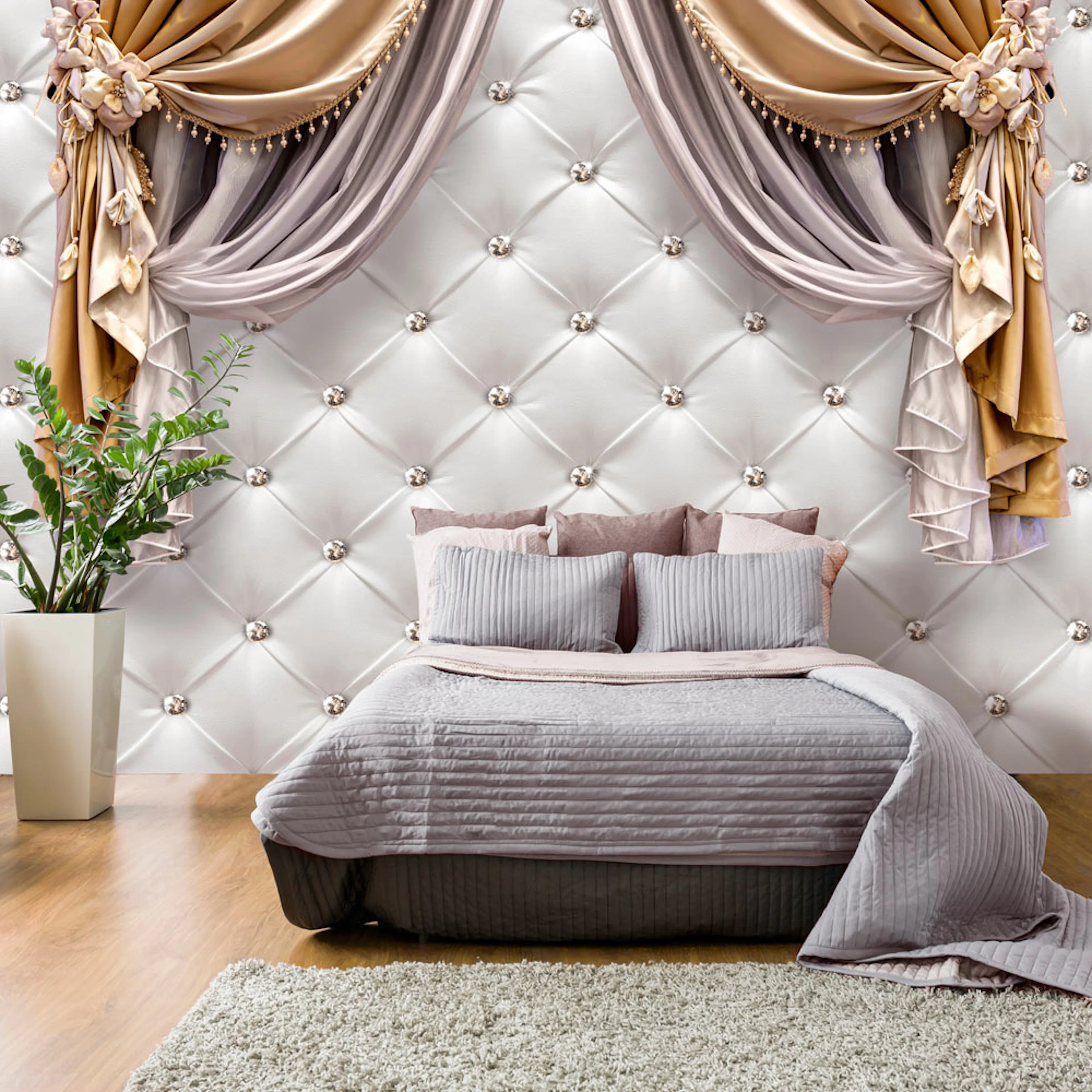 Fototapet Arkiio Självhäftande Curtain Of Luxury