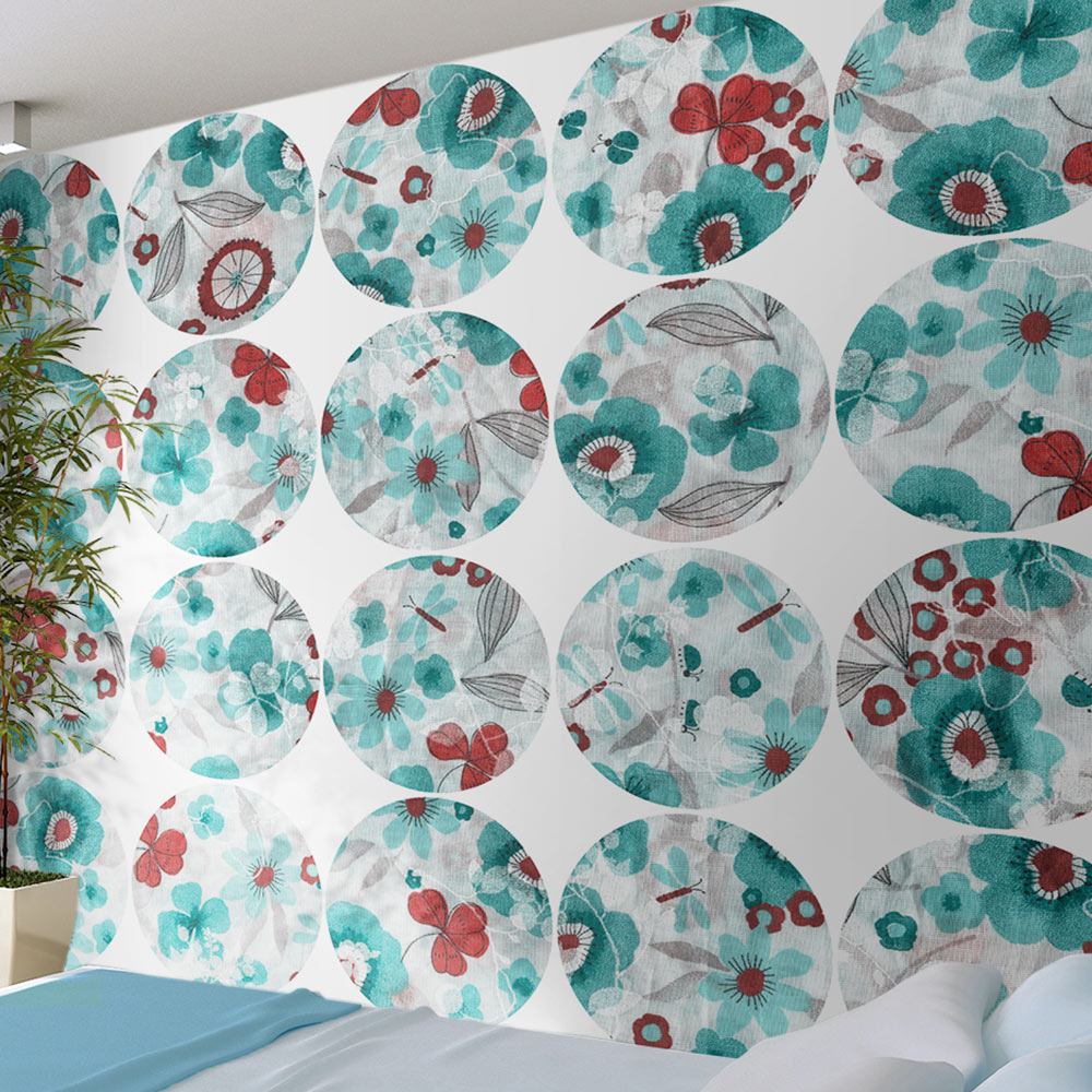 Fototapet Arkiio Turquoise meadow circle 50x1000 cm