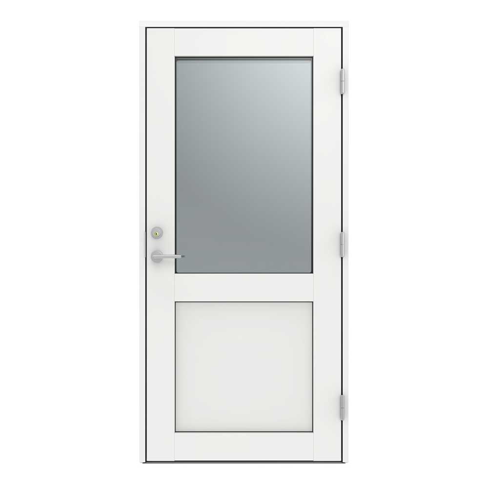 Altandörr Diplomat Vit Klarglas Aluminum