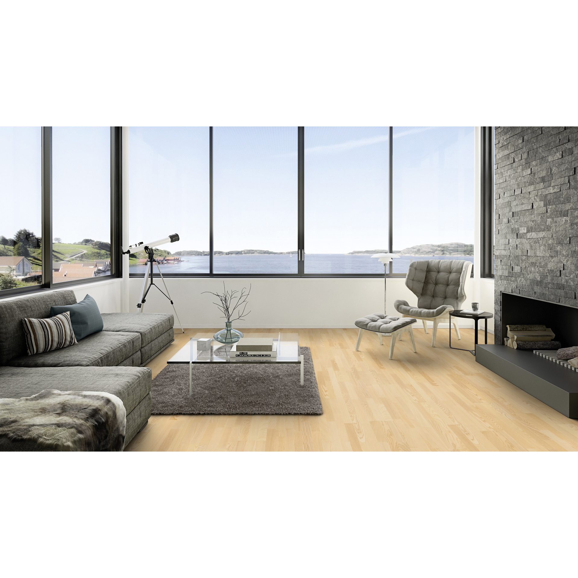 Parkettgolv Boen Ask Andante Live Matt Lack 3-Stav