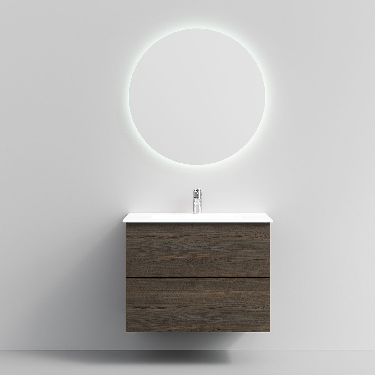 Tvättställsskåp Temal Astra med Tvättställ och Spegel Halo