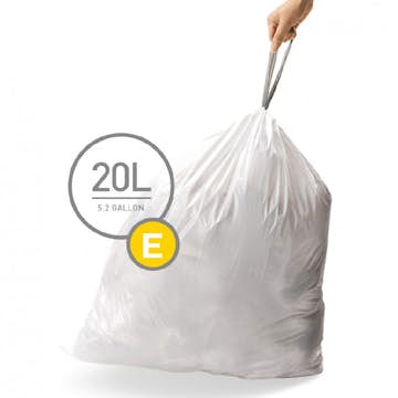 Avfallspåse Simplehuman Kod E 20 liter 60 pack