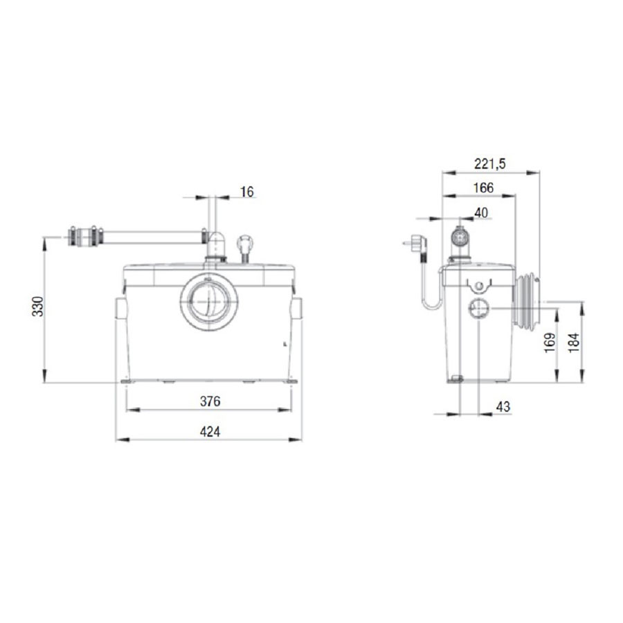 Avloppspump Saniflo Saniaccess 2
