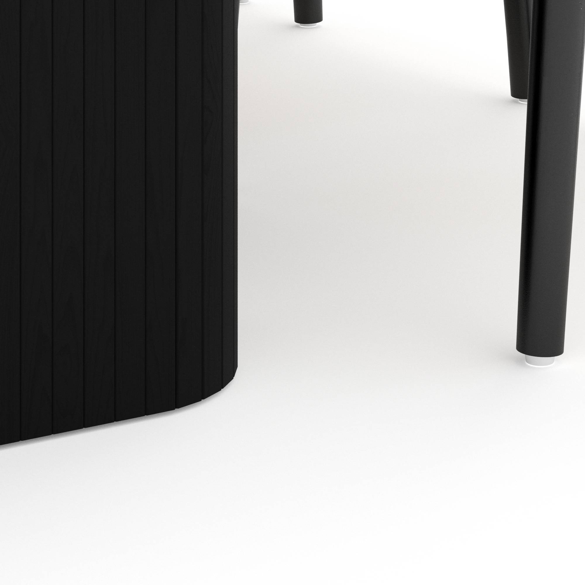 Matgrupp Bark Kopparbo Rektangulärt Matbord 180-240 cm Förlängningsbartt med 6 Dastoori Matstol