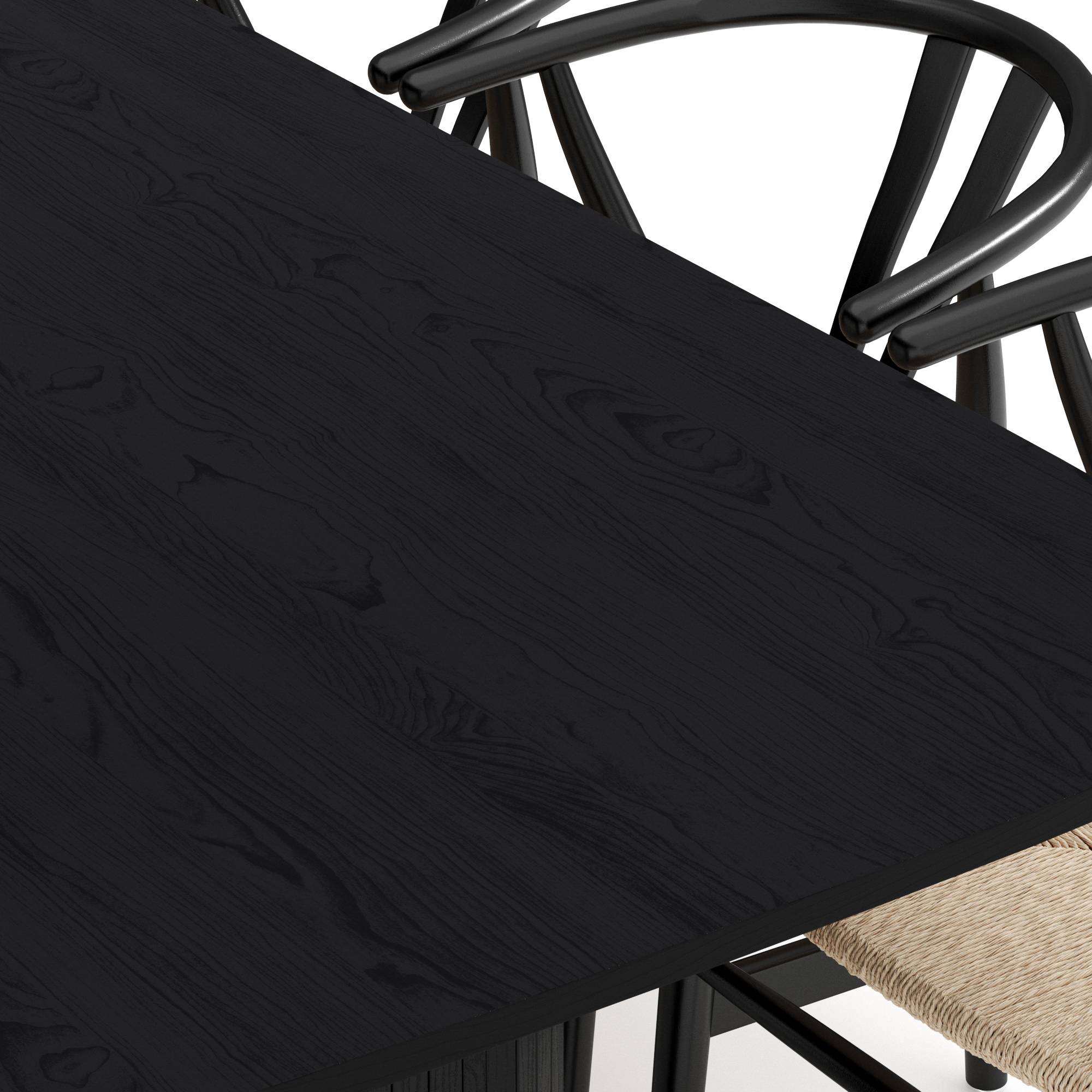 Matgrupp Bark Kopparbo Rektangulärt Matbord 240 cm med 8 Dastoori Matstol