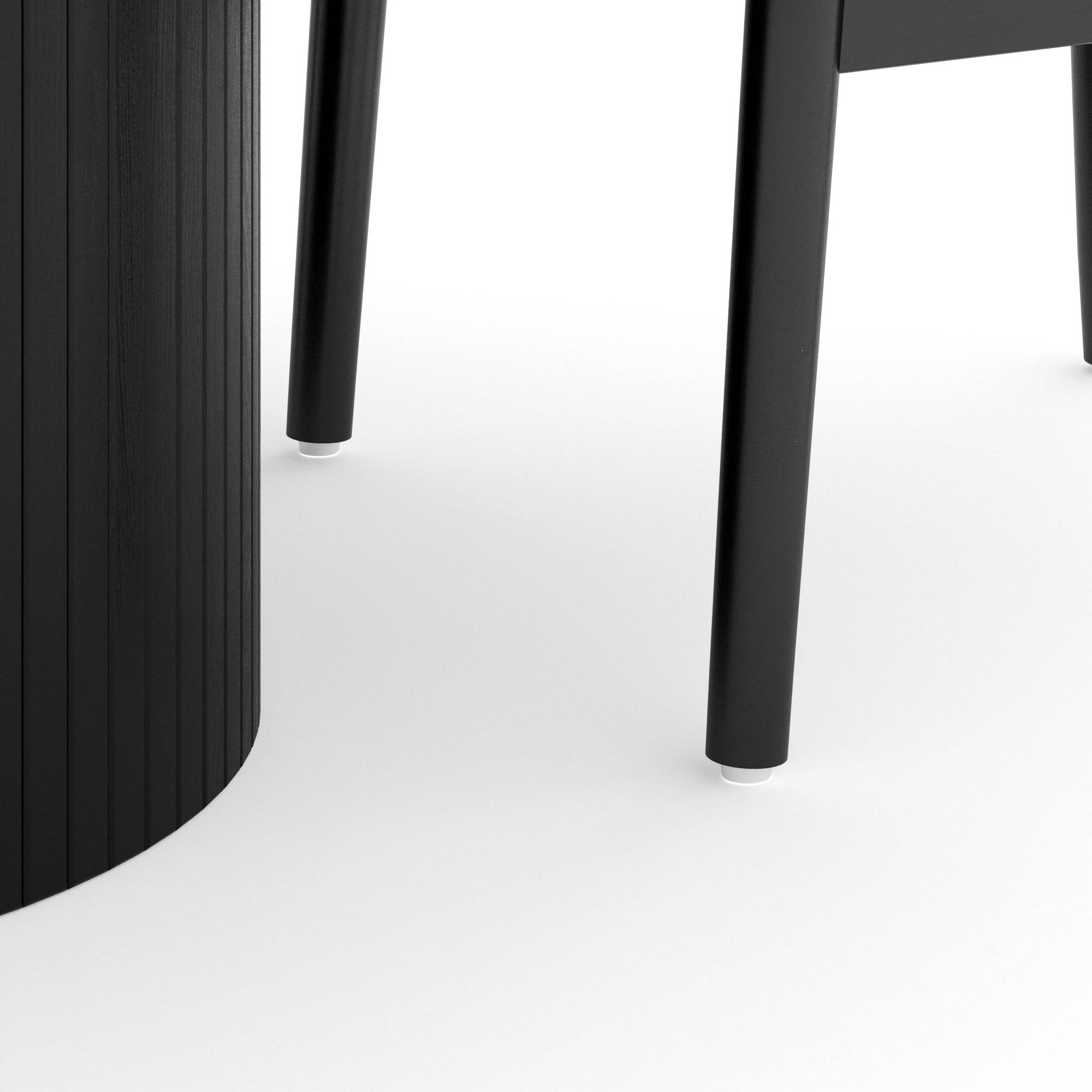 Matgrupp Bark Kopparbo Runt Matbord 130 cm med 4 Dastoori Matstol